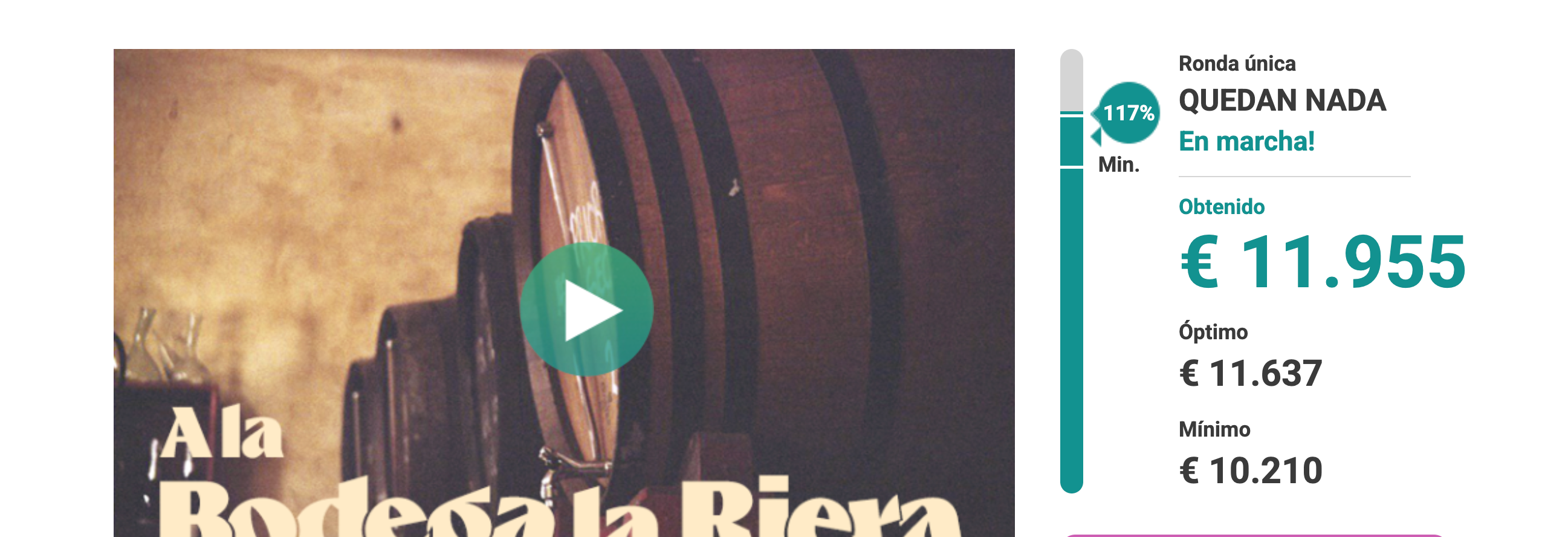 Campanya de mecenatge de la Bodega La Riera
