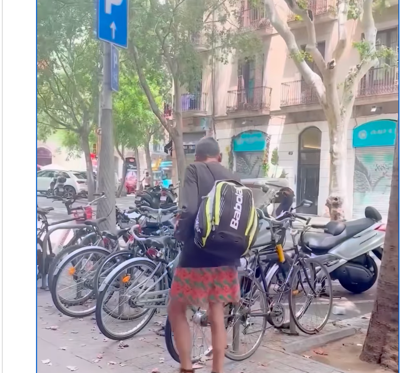 Una imatge de vídeo difós per la treballadora d'un establiment de Sant Antoni