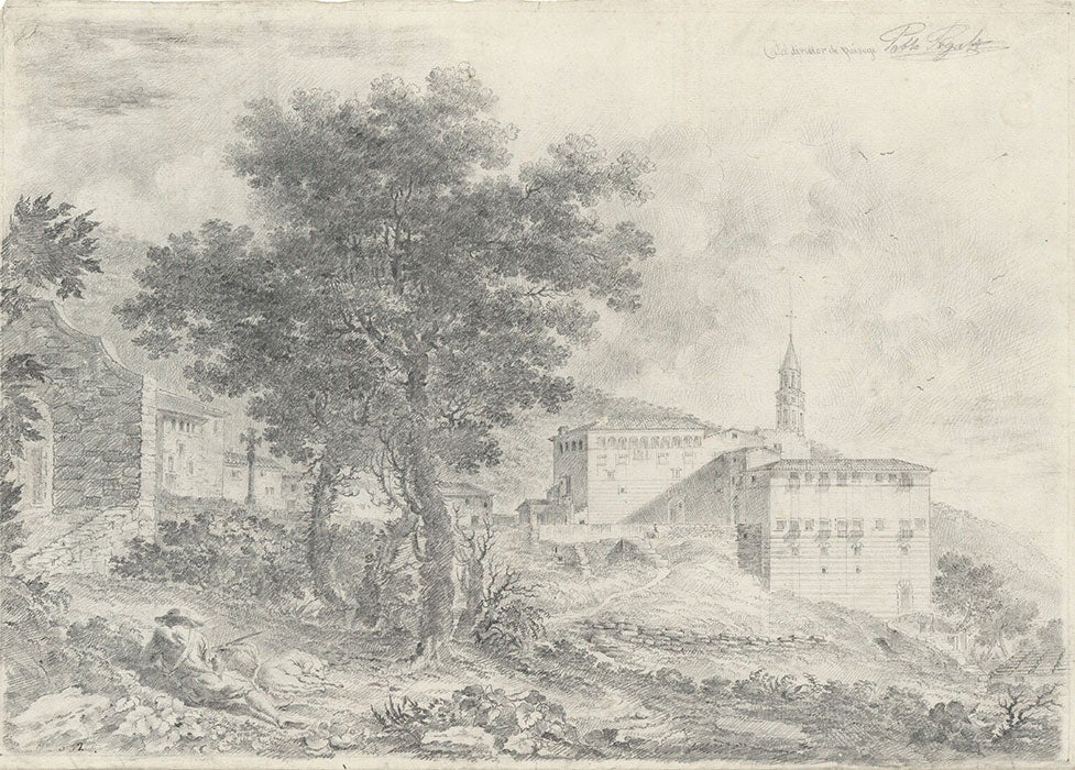 Monestir de Sant Jeroni de la Vall d'Hebron, dibuix de Pau Rigalt (c1825-1830) / Museu Nacional d'Art de Catalunya