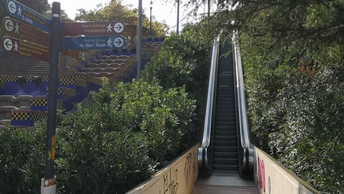 Les escales mecàniques de la muntanya de Montjuïc que estaran en obres aquest agost / Ajuntament de Barcelona