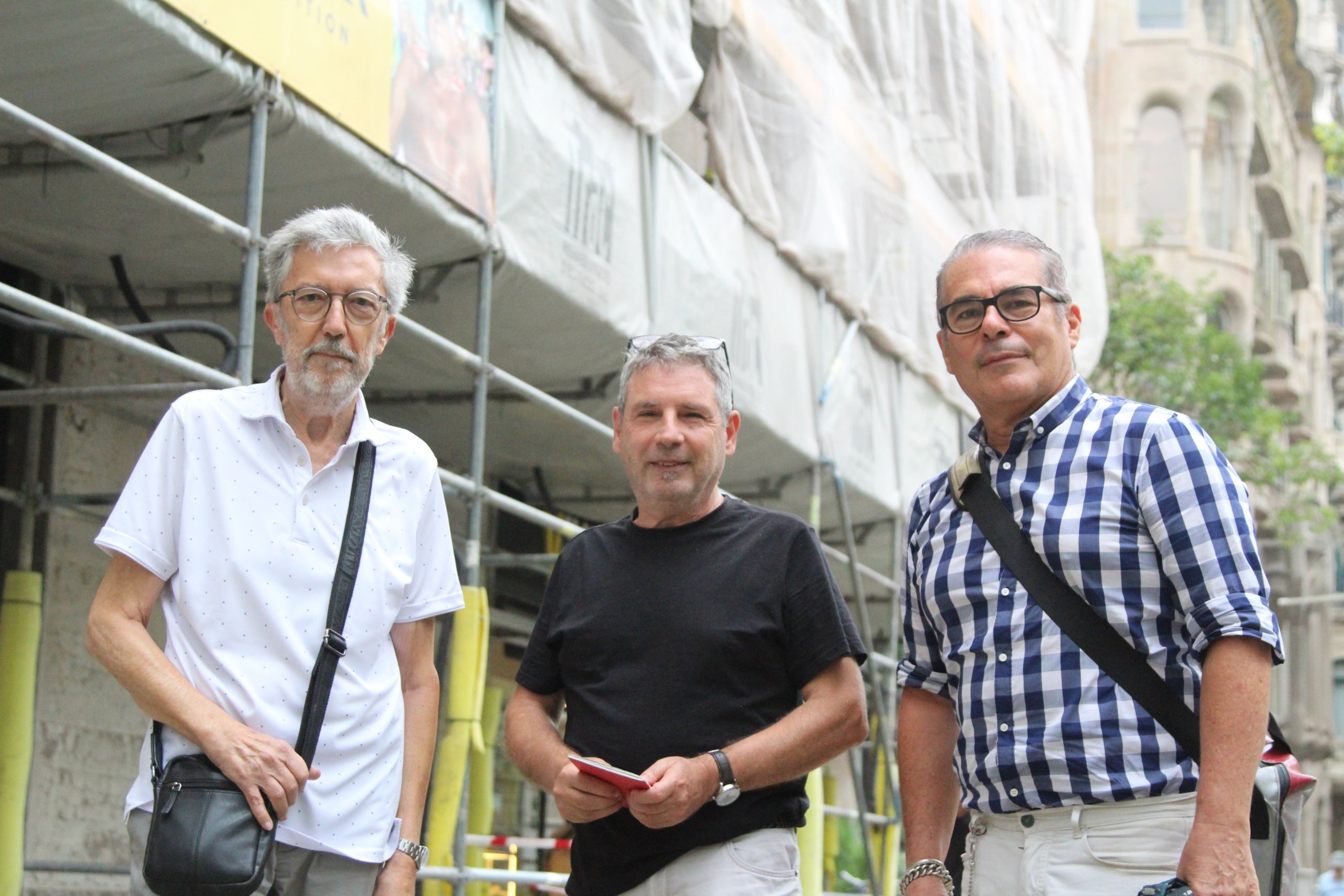 Alfons Santamaria, Leonardo Mateo y Ricardo Vergara, tres de los arquitectos afectados por el sistema de pensiones de jubilación del sector / A.R.