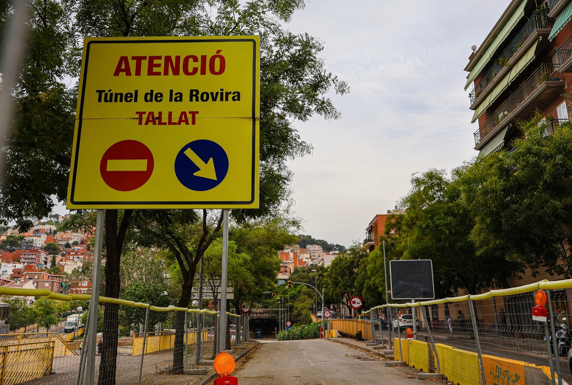 Vista de les obres de millora i renovació al túnel de la Rovira. / Marta Cardenal