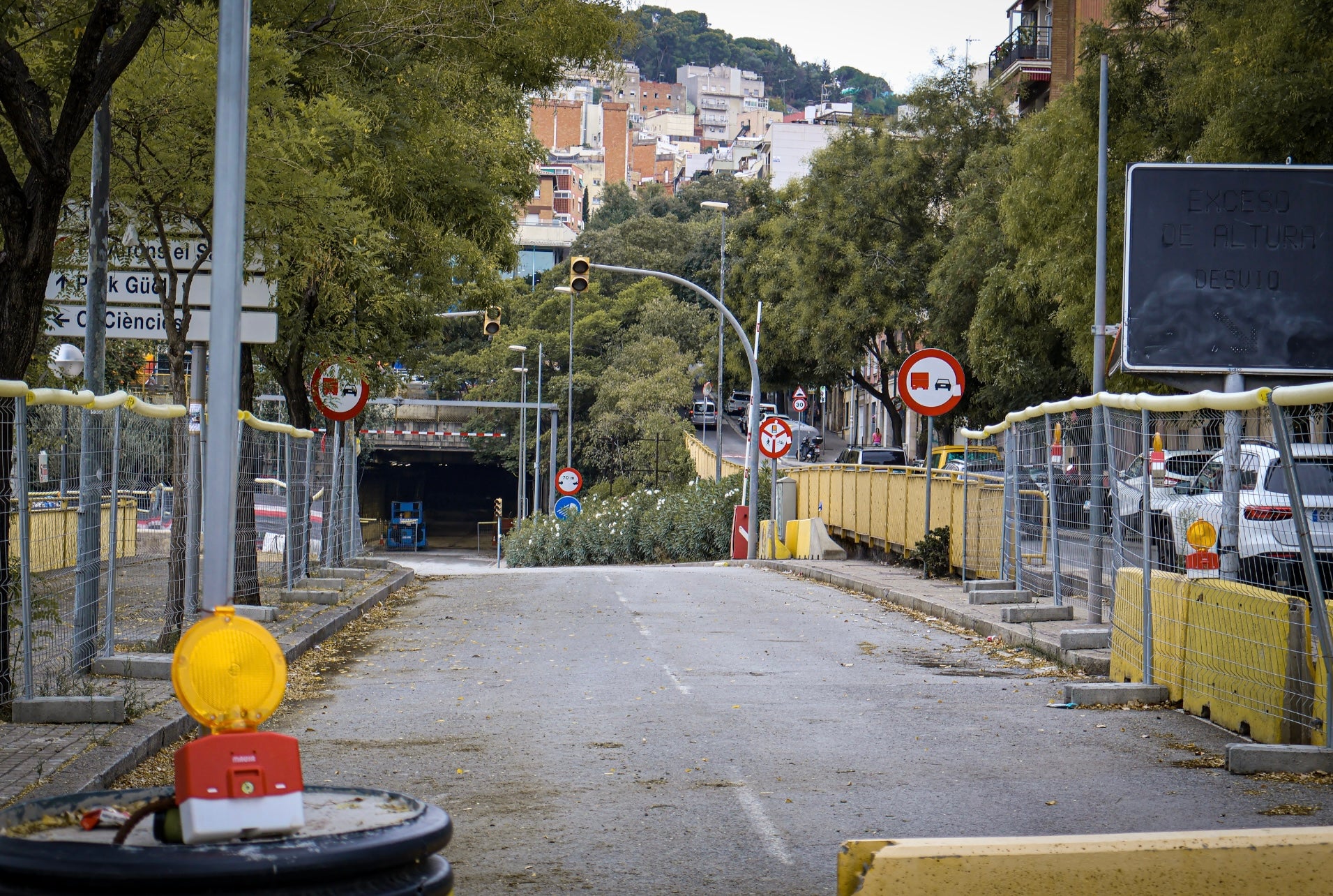 Vista de les obres de millora i renovació al túnel de la Rovira. / Marta Cardenal