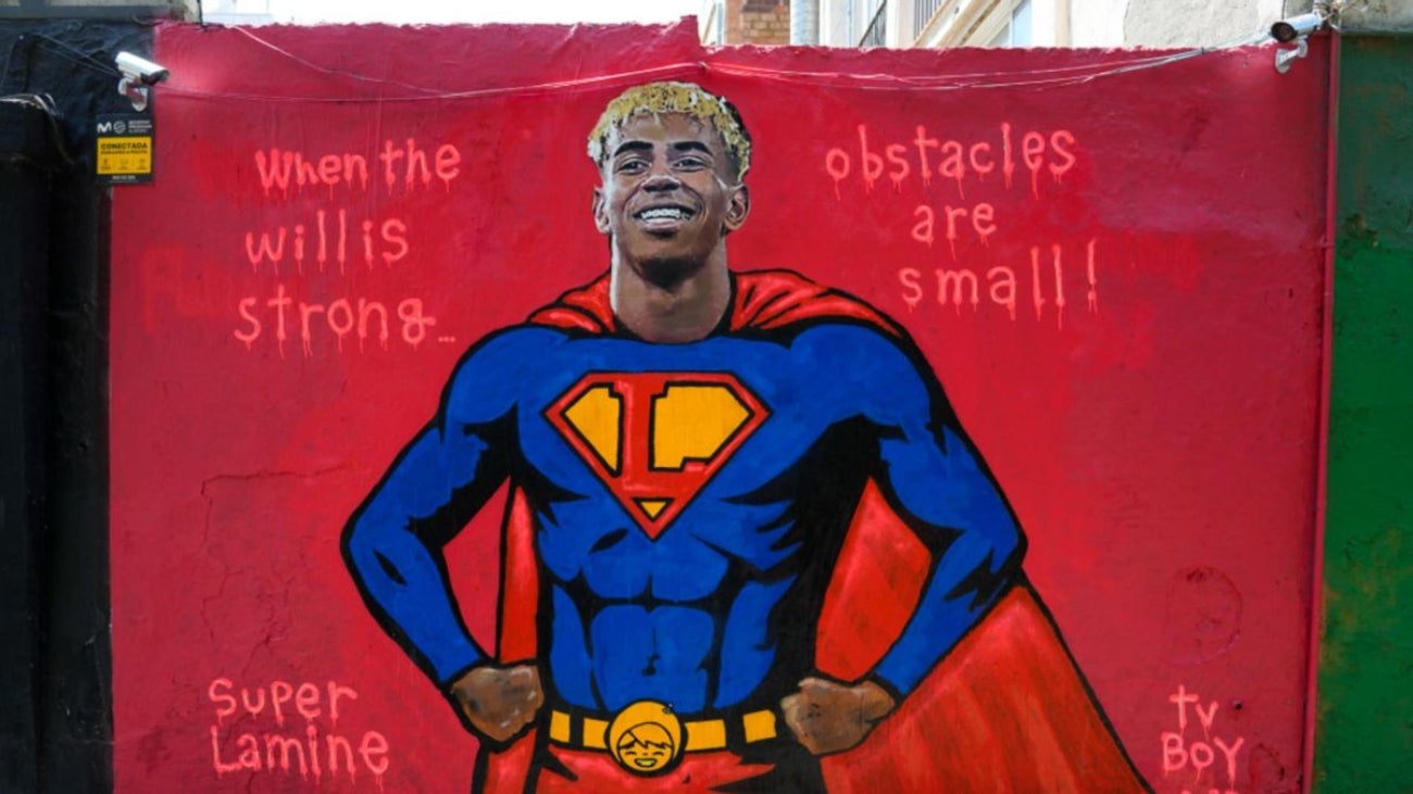 Así era el mural que TvBoy hizo en honor de Lamine Yamal / TvBoy