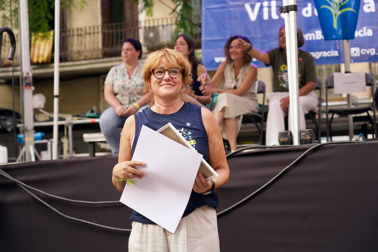 Laia Bonet, antes de intervenir en la Fiesta Mayor de Gràcia / Mireia comas