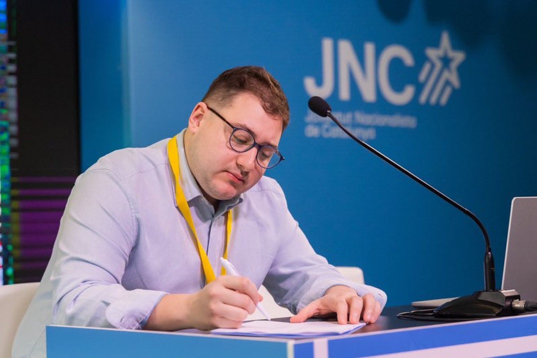 Àlex Roman, al XXIII Congrés Nacional de la JNC / Twitter
