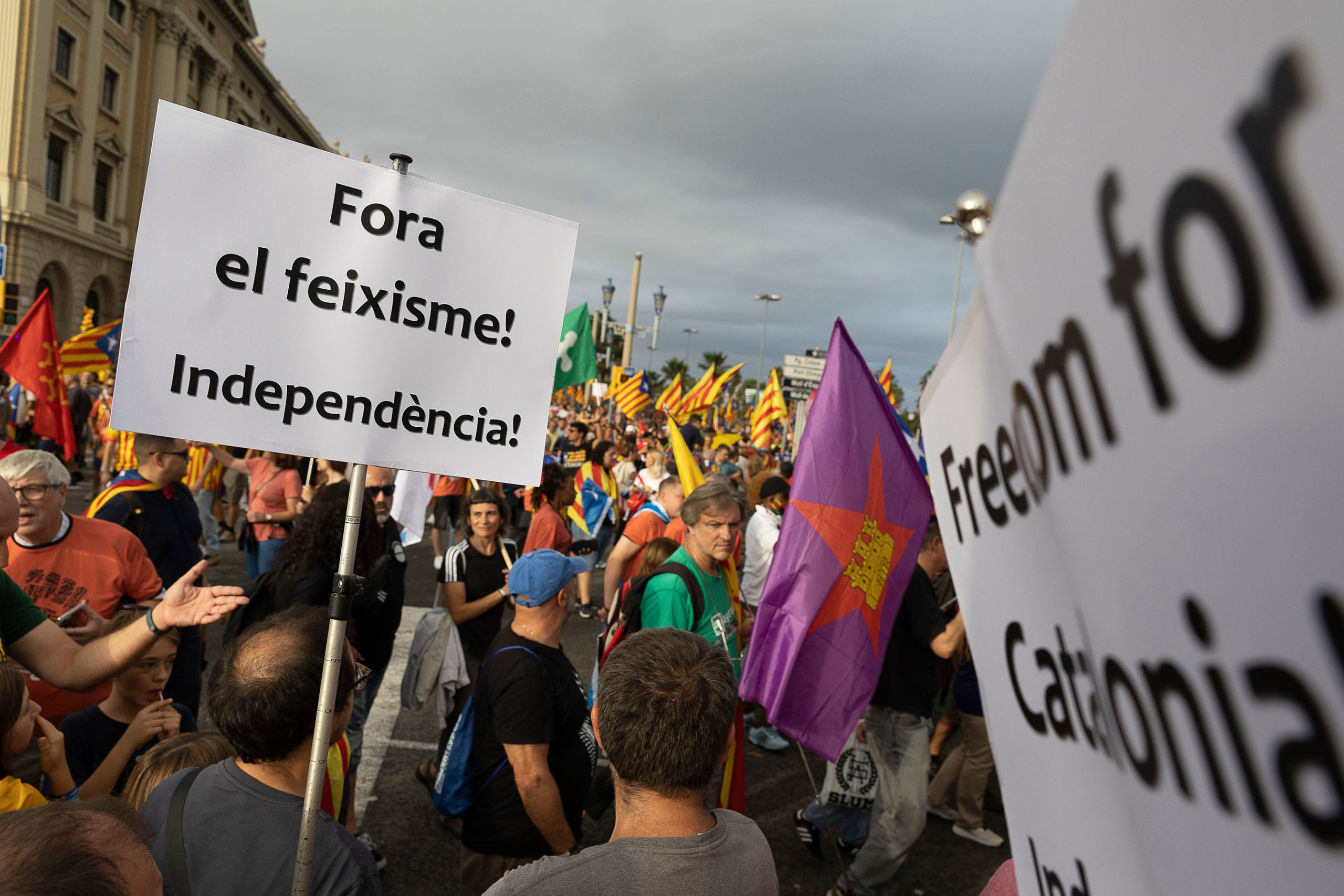 Manifestación por la Diada Nacional de Cataluña en el paseo Colón de Barcelona. 11S
11.09.2025, Barcelona
foto: Jordi Play