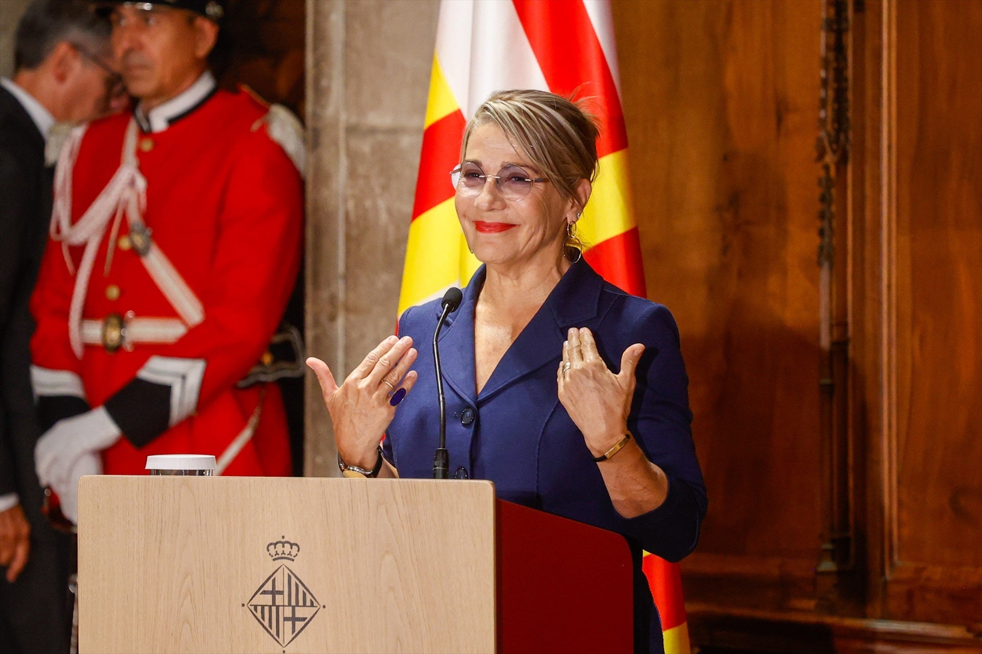 Emma Vilarasau durant el pregó de la Mercè 2025 | Kike Rincón / Europa Press