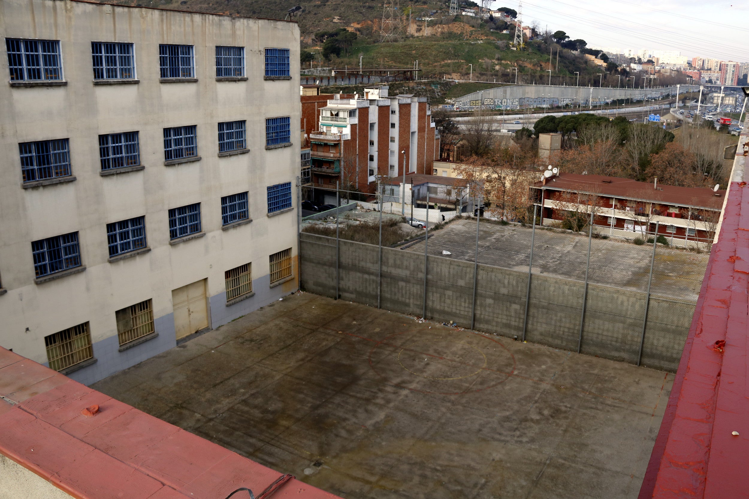 El patio principal de la antigua prisión de mujeres de Trinitat Vella, en 2017 / ACN-Pol Solà
