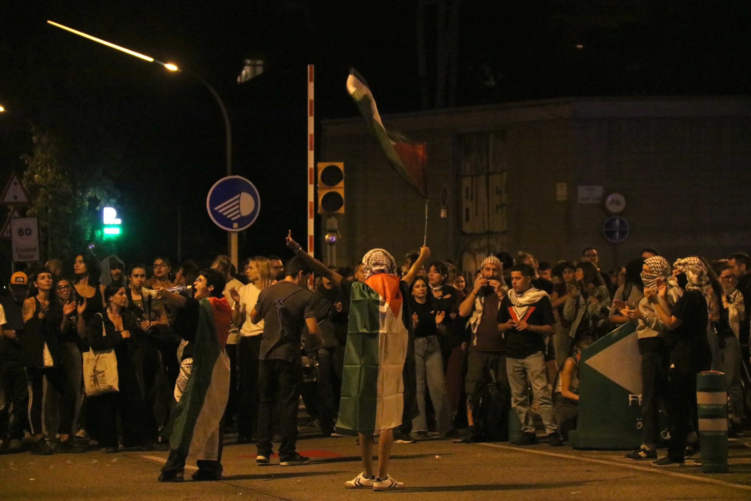 Concentració a Barcelona, el dimecres a la nit, contra l'assalt a la flotilla / ACN-Maria Asmarat