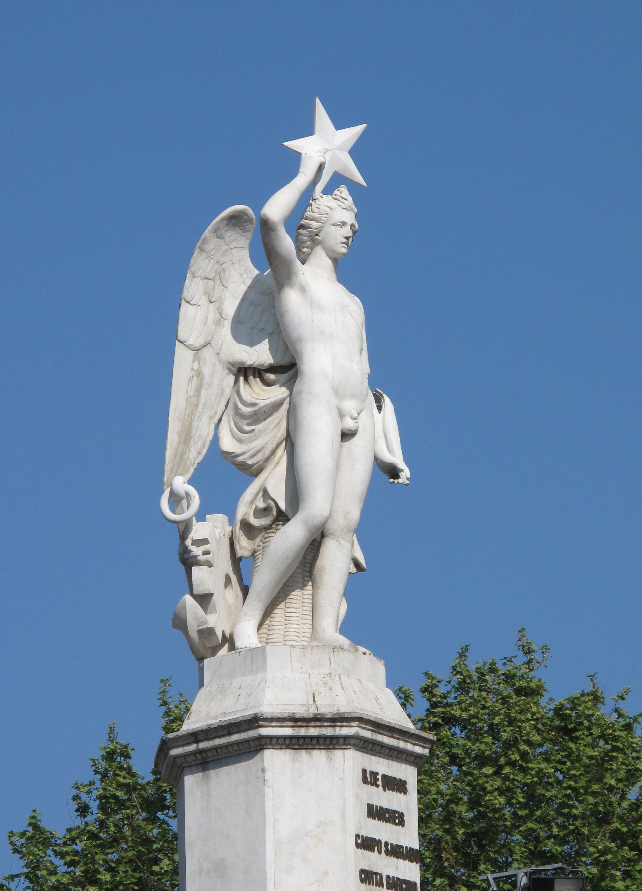 La Font del Geni Català, obra de Francesc Daniel Molina (1856), al pla de Palau / Enfo