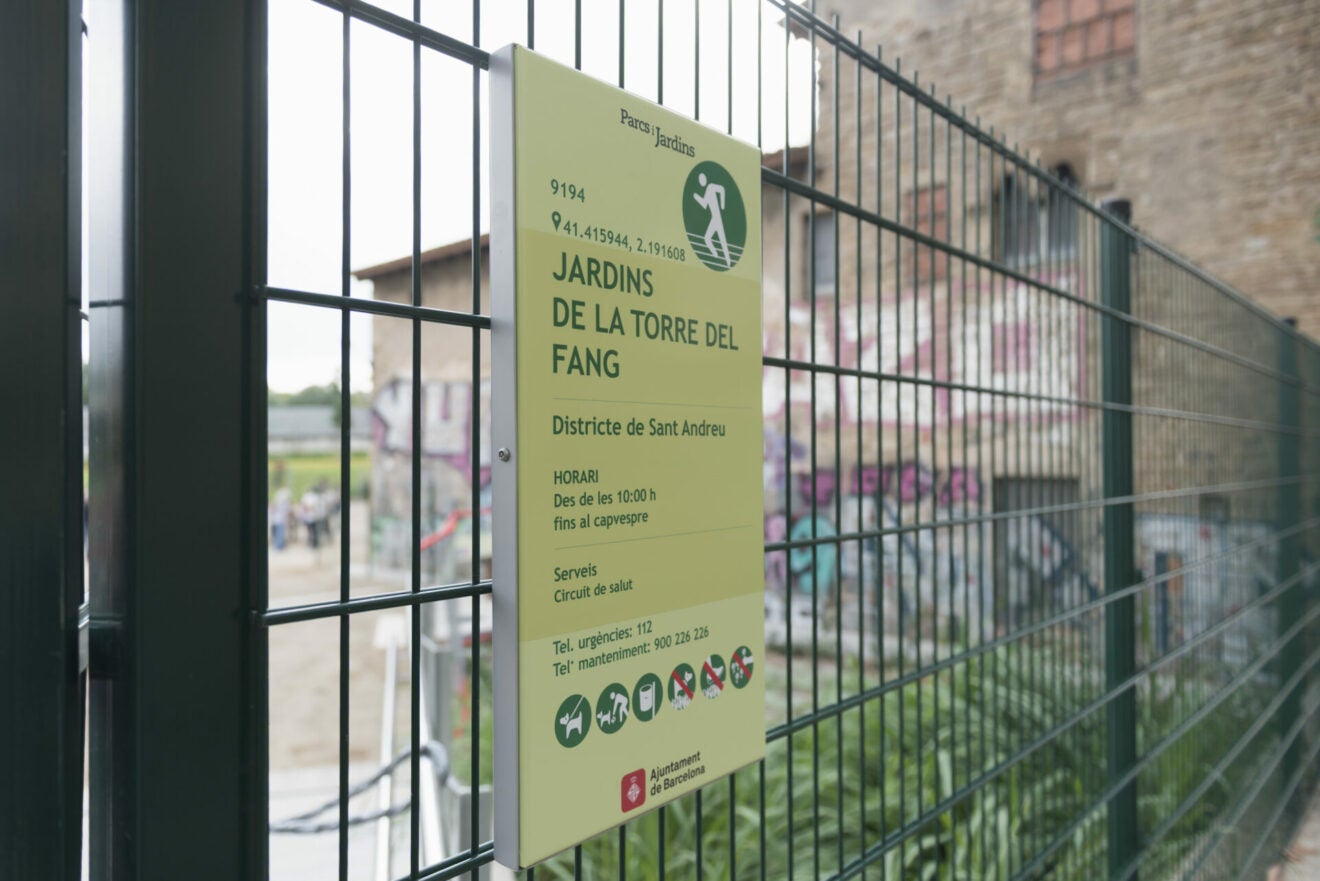 Els nous jardins de la Torre del Fang, al barri de la Sagrera / Ajuntament de Barcelona