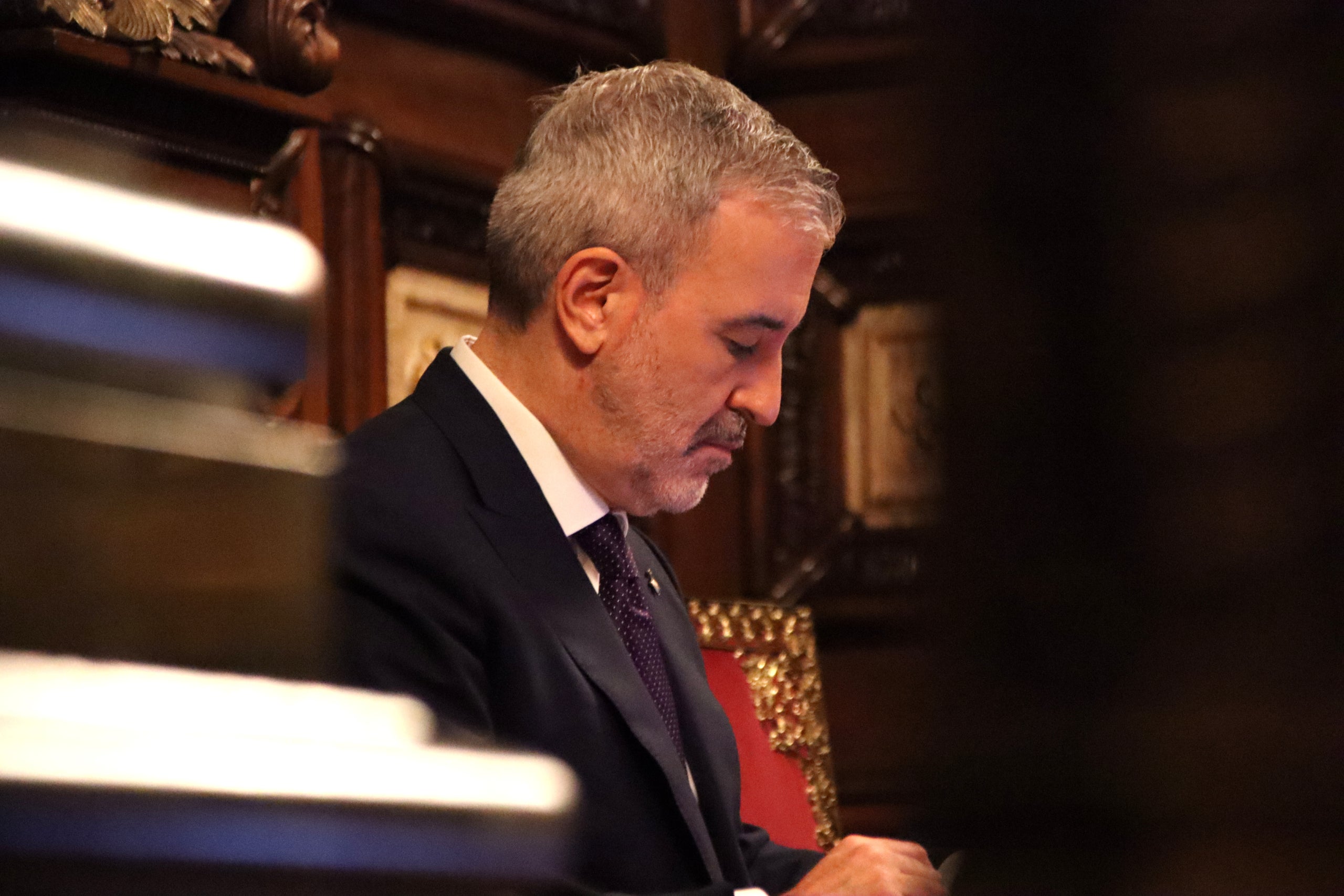 Jaume Collboni, en el plenari d'aquest divendres / ACN-Blanca Blay