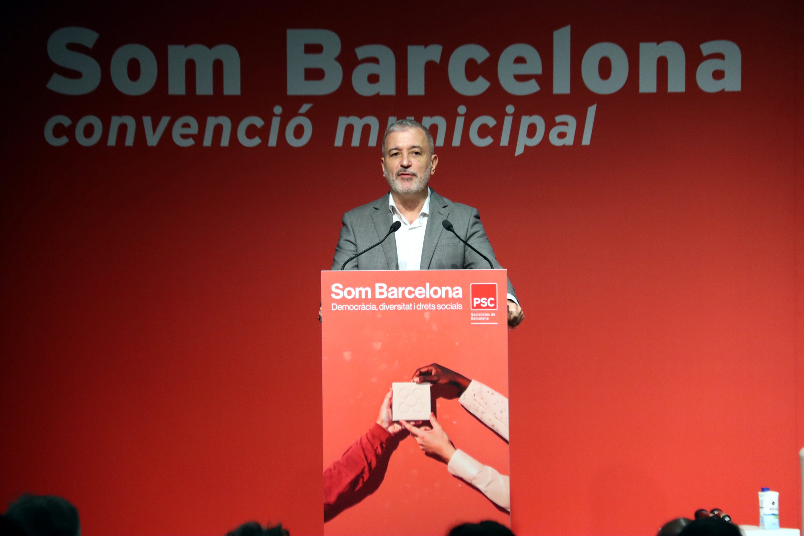 El alcalde de Barcelona y presidente de la federación barcelonesa del PSC, Jaume Collboni, en la convención municipal de la federación de Barcelona del PSC / ACN