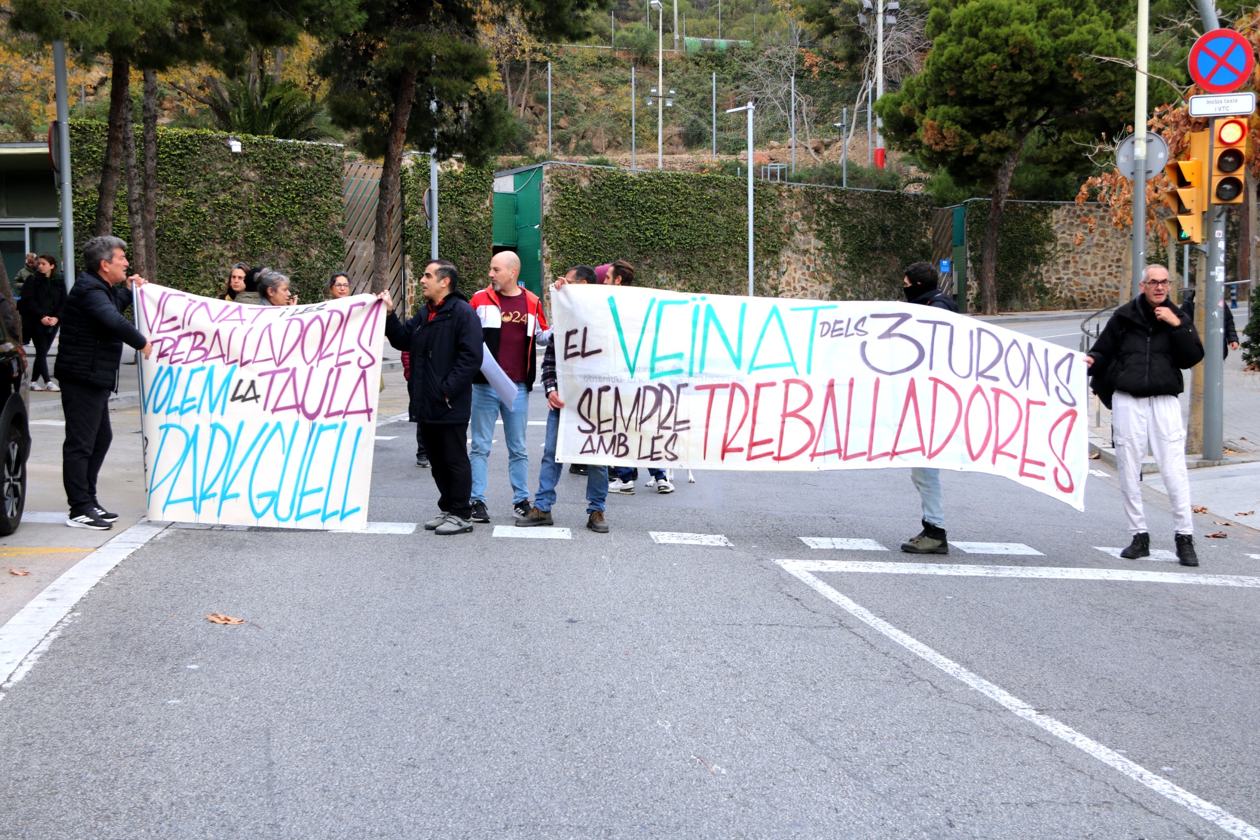 La manifestación de vecinos en el Park Güell / ACN