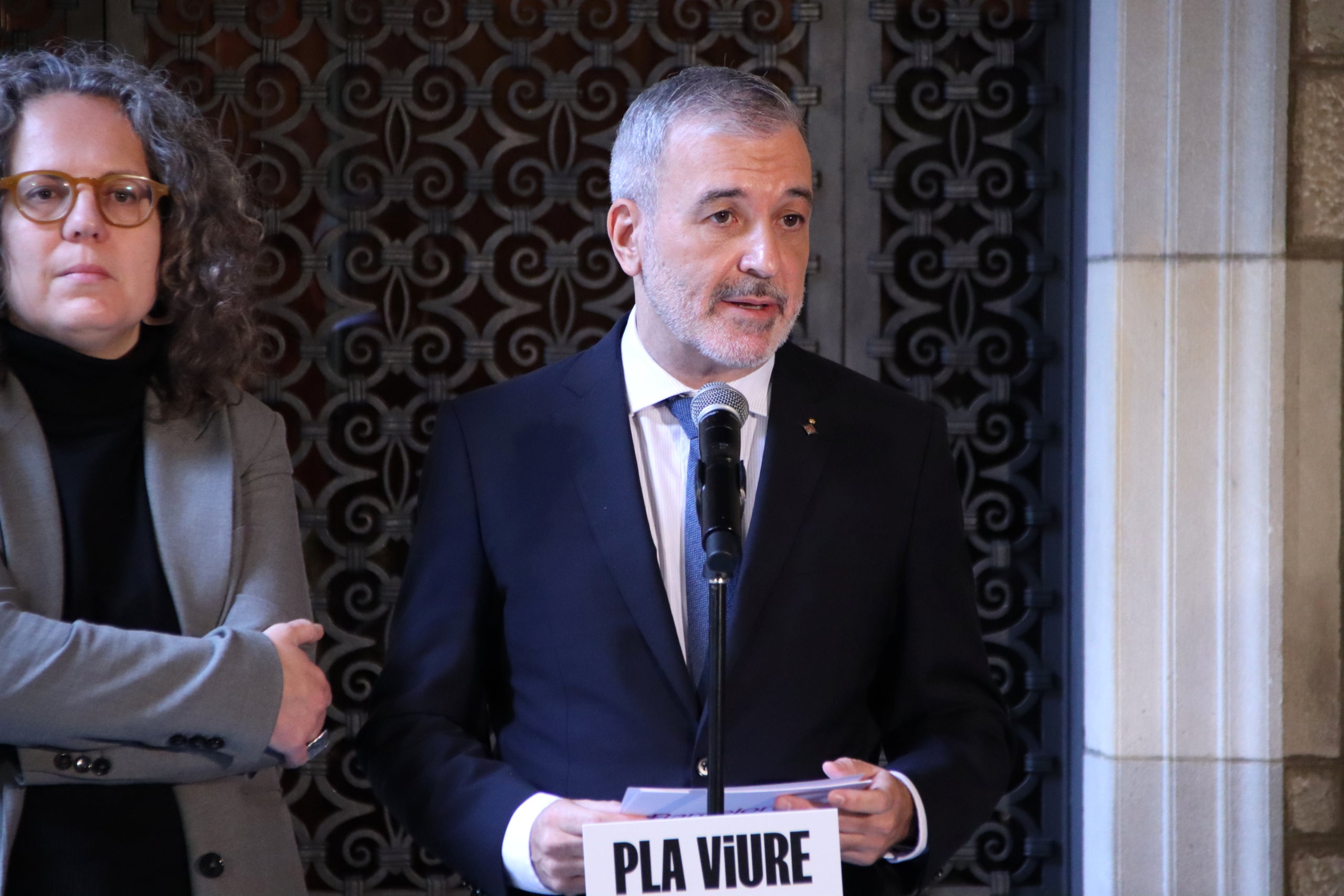 El alcalde de Barcelona, Jaume Collboni, en una atención a los medios / ACN