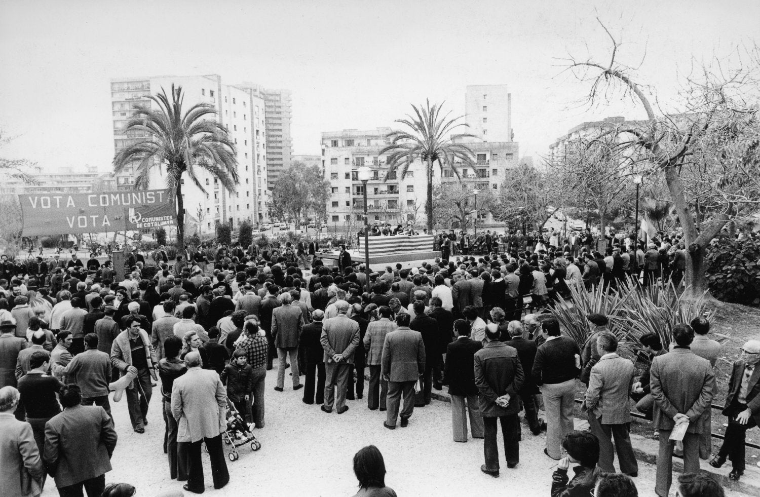 Míting de la coalició Comunistes de Catalunya l'1 d'abril del 1979 / AFB, Diario de Barcelona, Marcel·lí Sanz