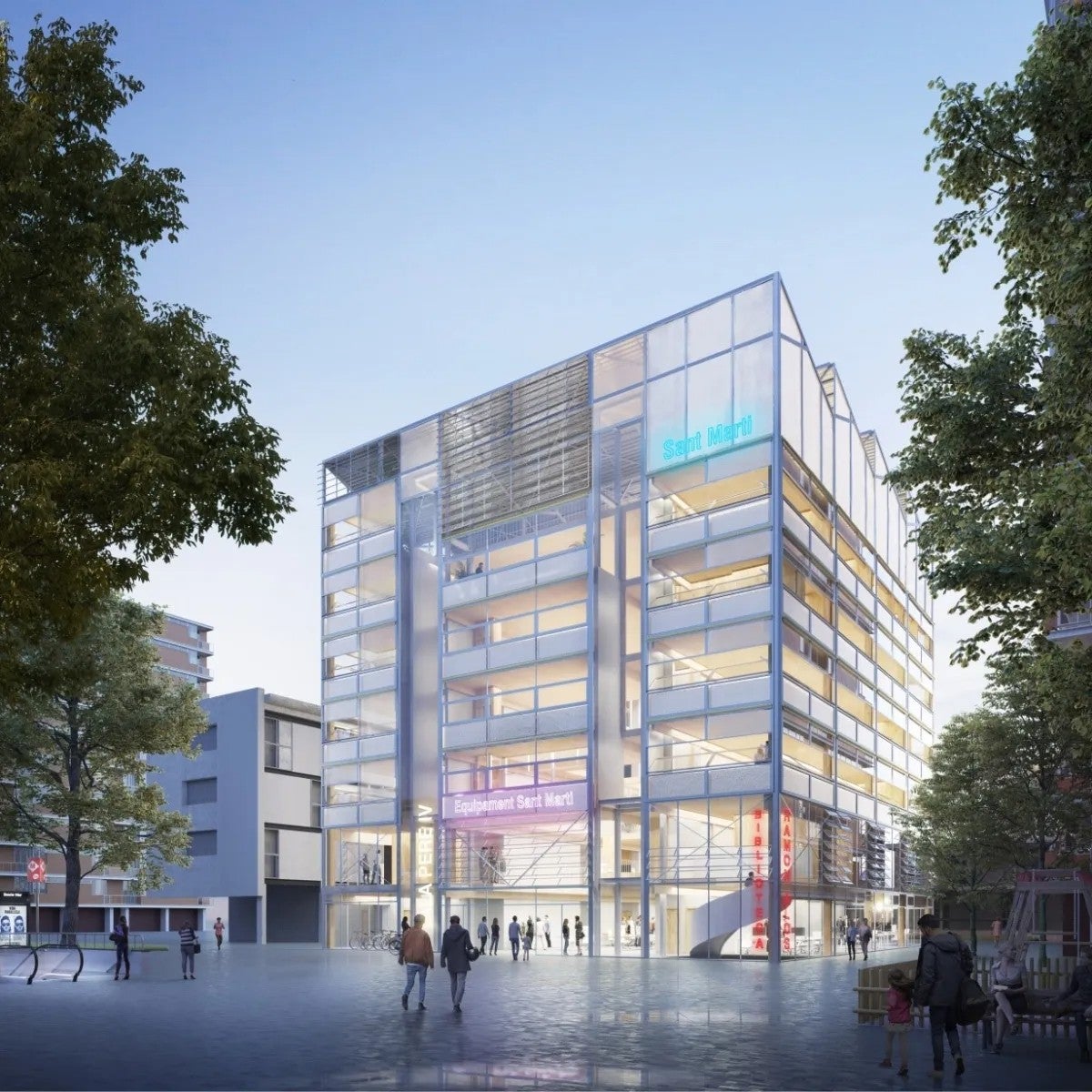 Render de l'edifici del Besòs i el Maresme en el qual s'instal·larà  la biblioteca Ramon d'Alòs-Moner / Ajuntament de Barcelona 