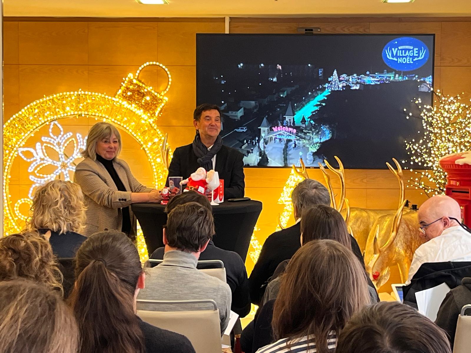 Un moment de la presentació de la Village de Noël de Le Barcarès a Barcelona 
