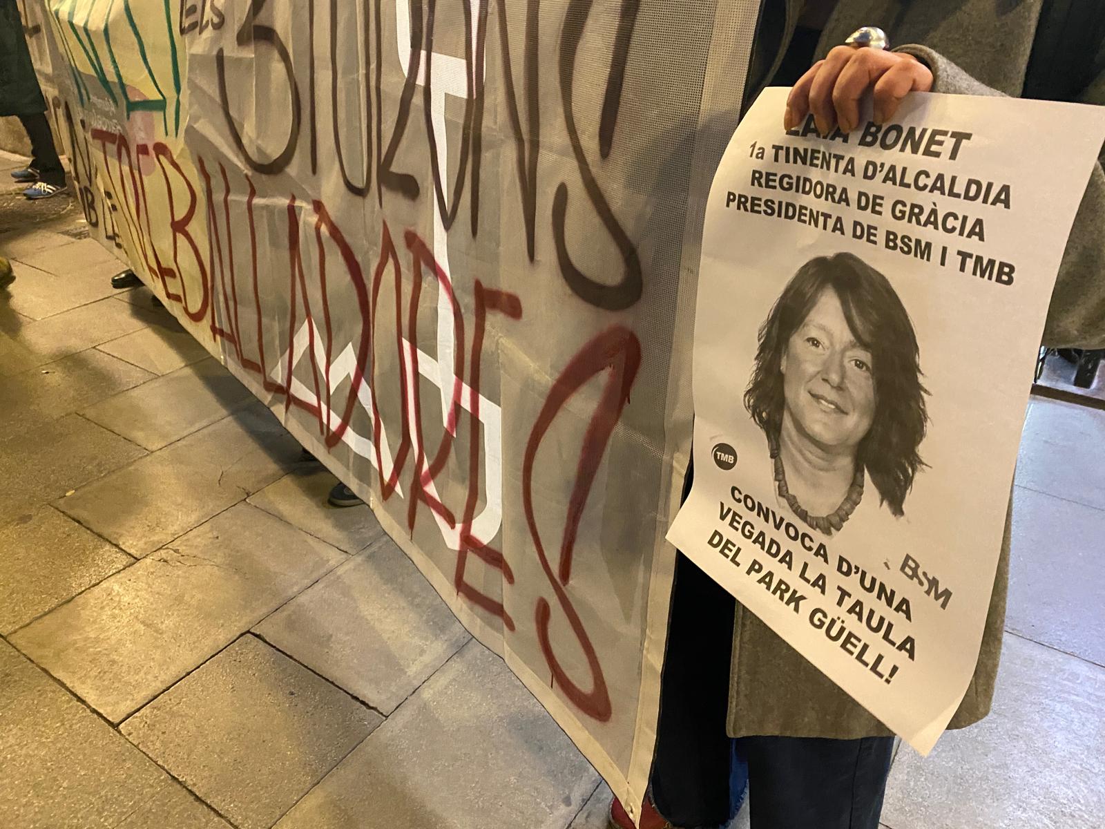 Els veïns assenyalen Laia Bonet com a responsable de la gestió del parc | Plataforma Recuperem Park Güell (cedida)