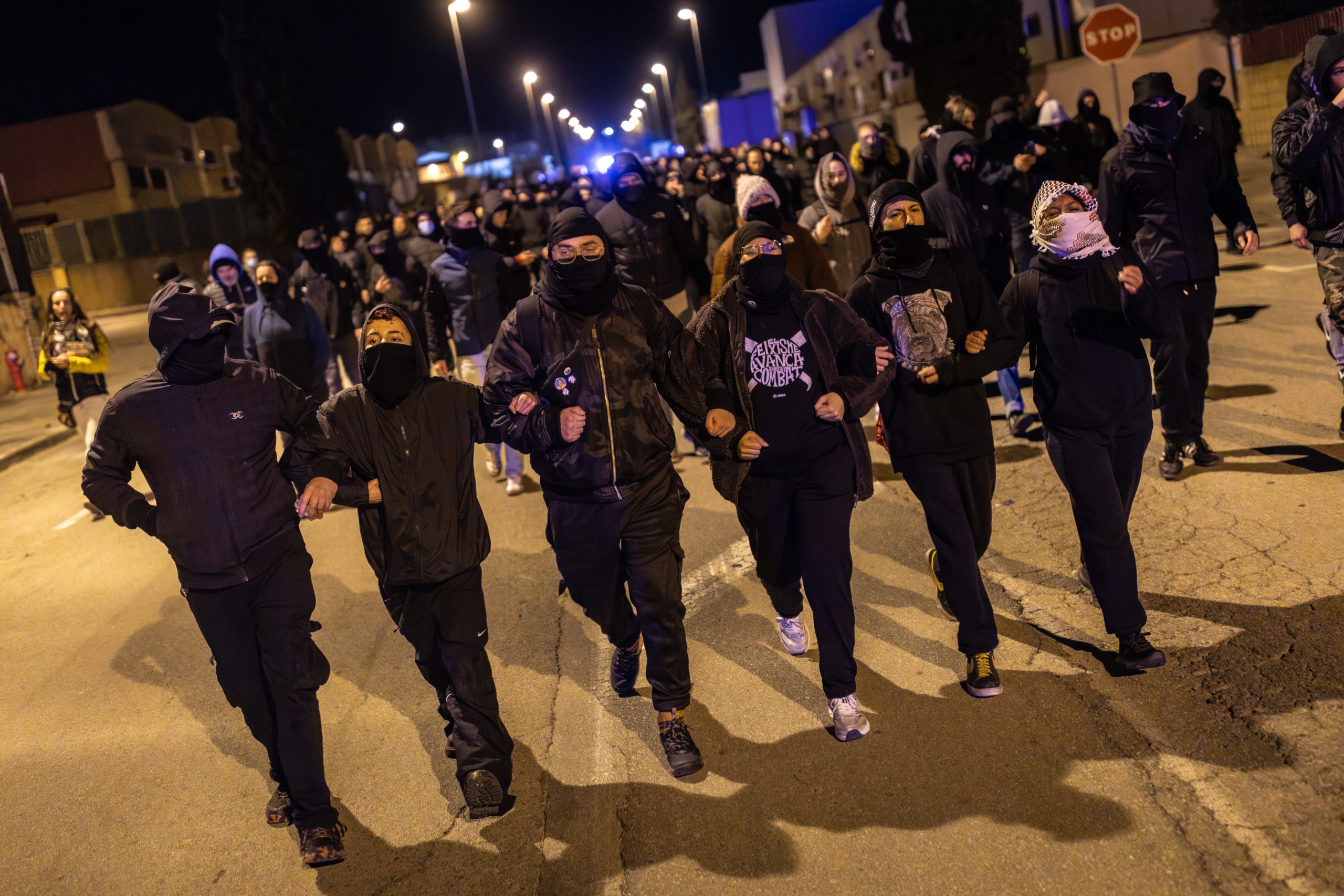 Miembro del grupo neonazi Núcleo Nacional en Sentmenat / ACN-Jordi Borràs