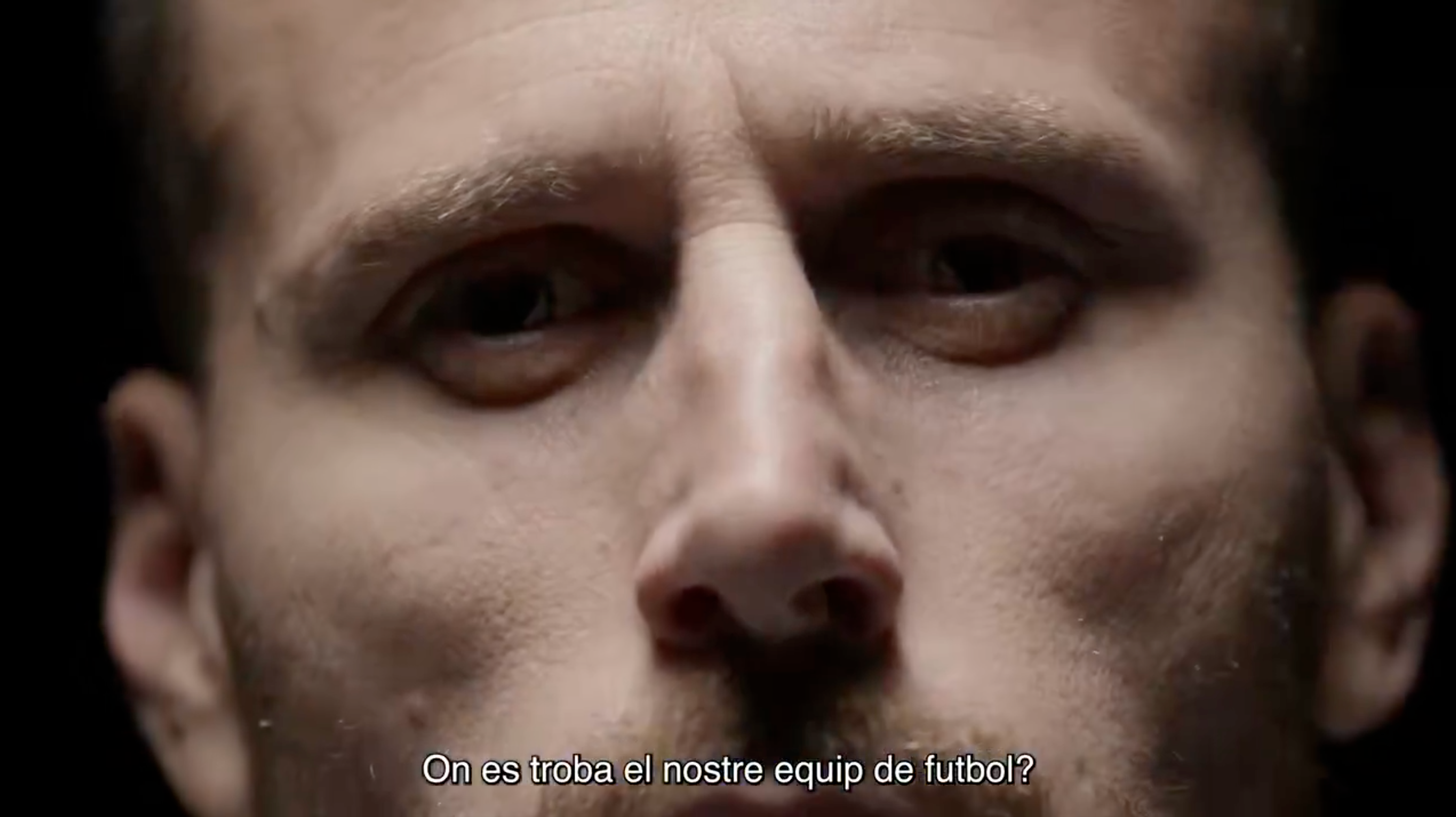 Moment de l'espot de l'Europa abans de jugar a Can Dragó