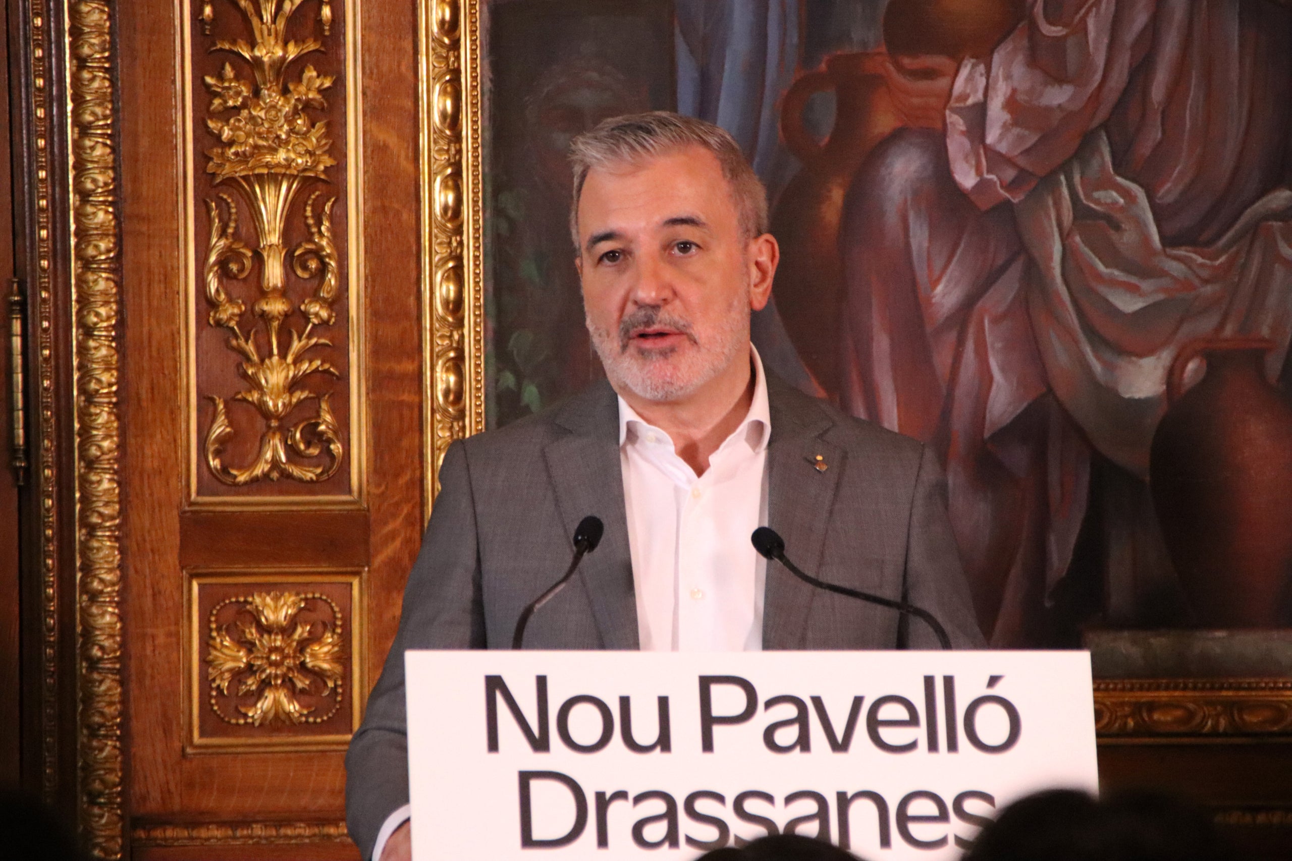 L'alcalde Jaume Collboni en roda de premsa per presentar el nou pavelló de Drassanes / Blanca Blay (ACN)