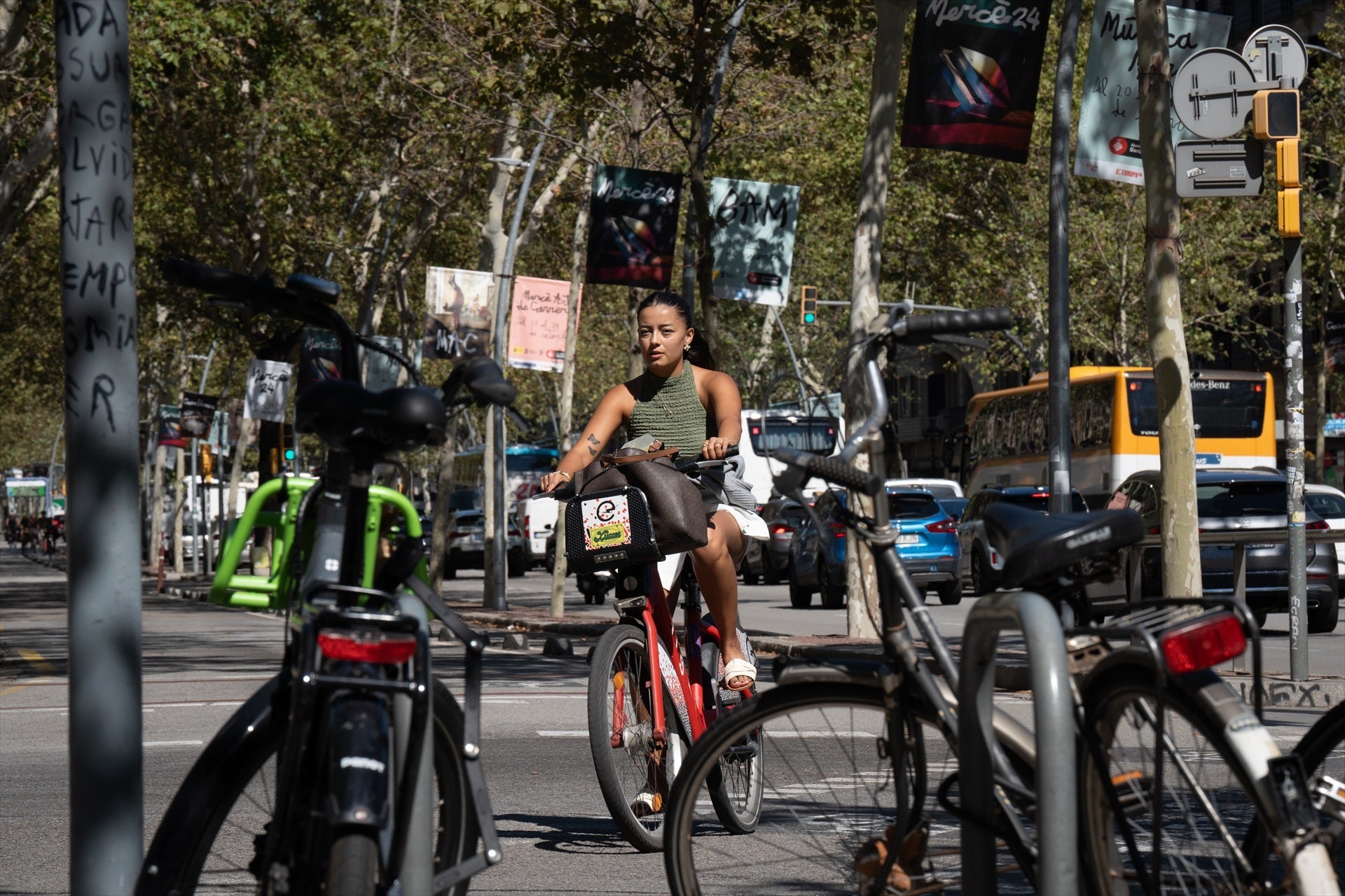 Bicicletes aparcades a Barcelona | David Zorrakino / Europa Press
