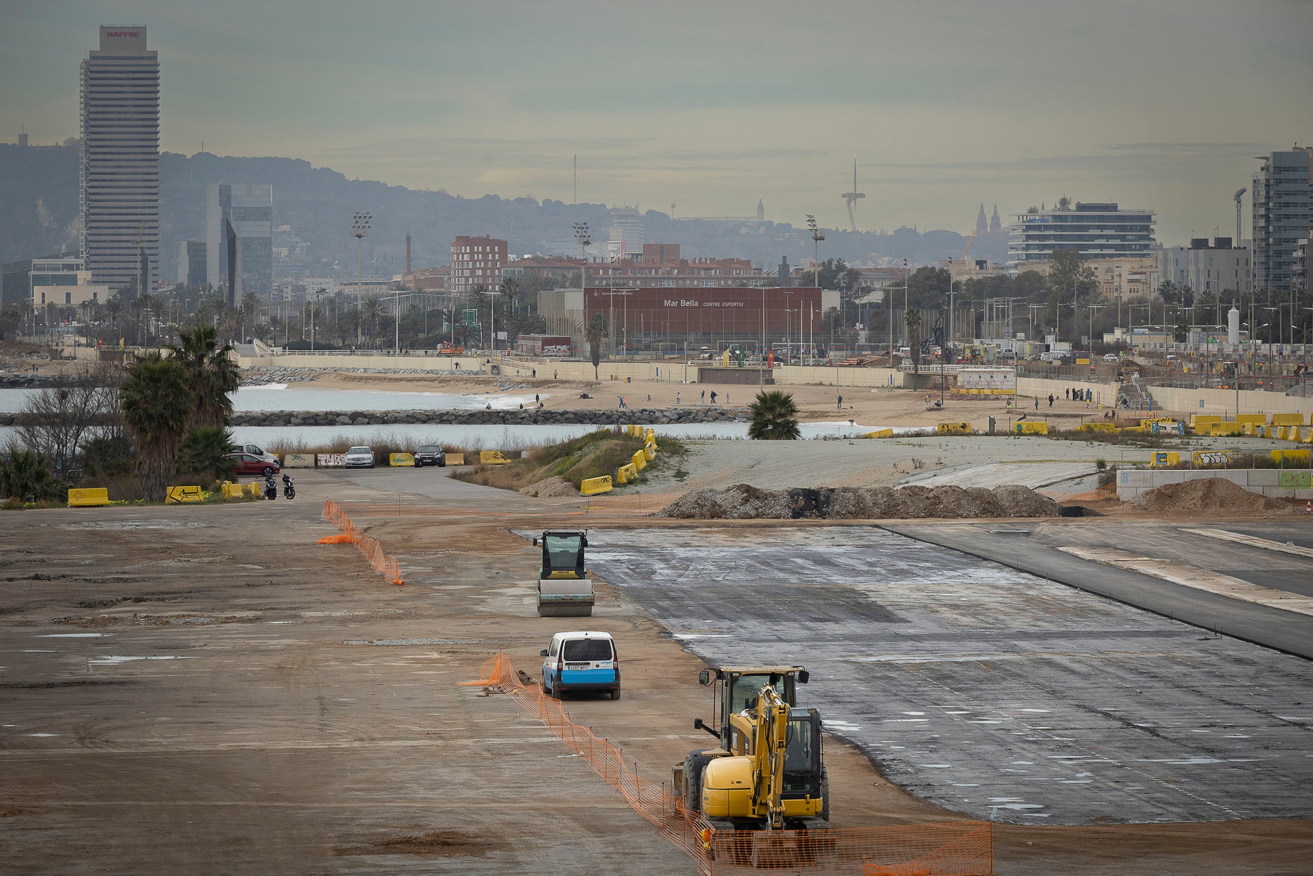 Zona on es projecta la construcció de la plataforma marina del Fòrum a continuació de la Rambla Prim.
10.02.2026, Barcelona
foto: Jordi Play per a totbarcelona.cat