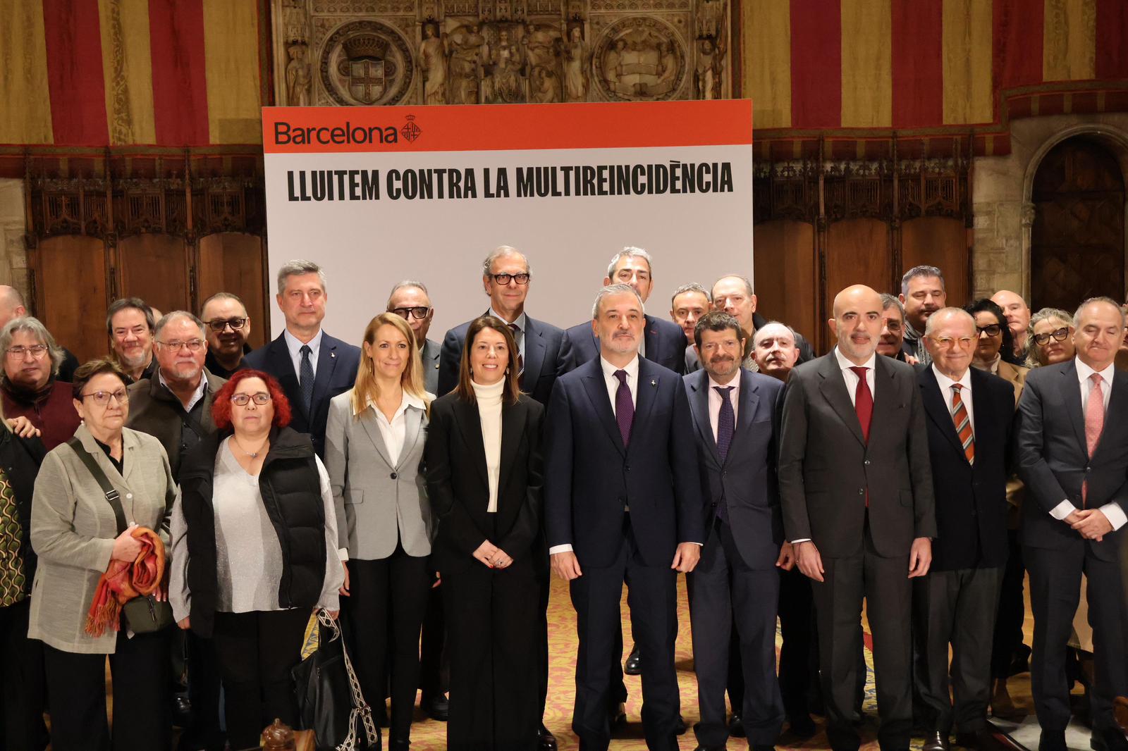 Jaume Collboni preside el acuerdo en la lucha contra la multirreincidencia, con Jordi Martí Galbis y Daniel Sirera / PP