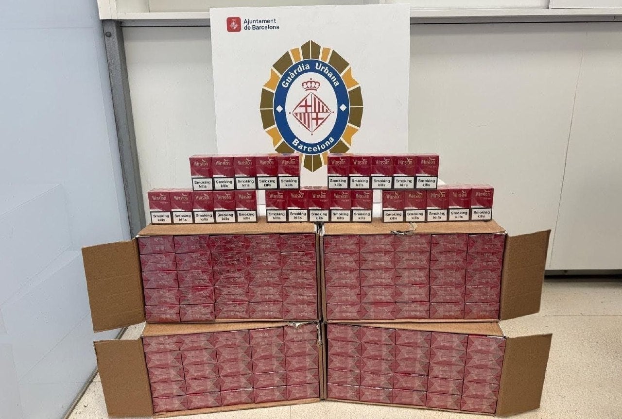 Els paquets de tabac de contraban comissats per la Guàrdia Urbana | Guàrdia Urbana