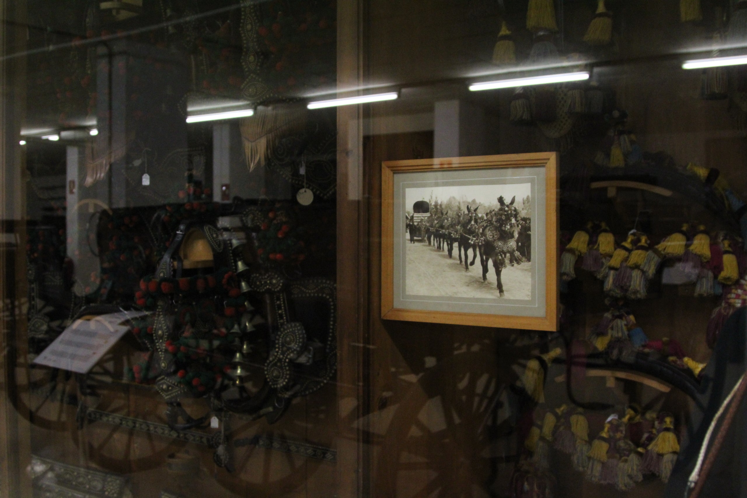 Algunes de les peces que formen part del Museu de Carruatges que FCC té a la Vall d'Hebron / A.R.