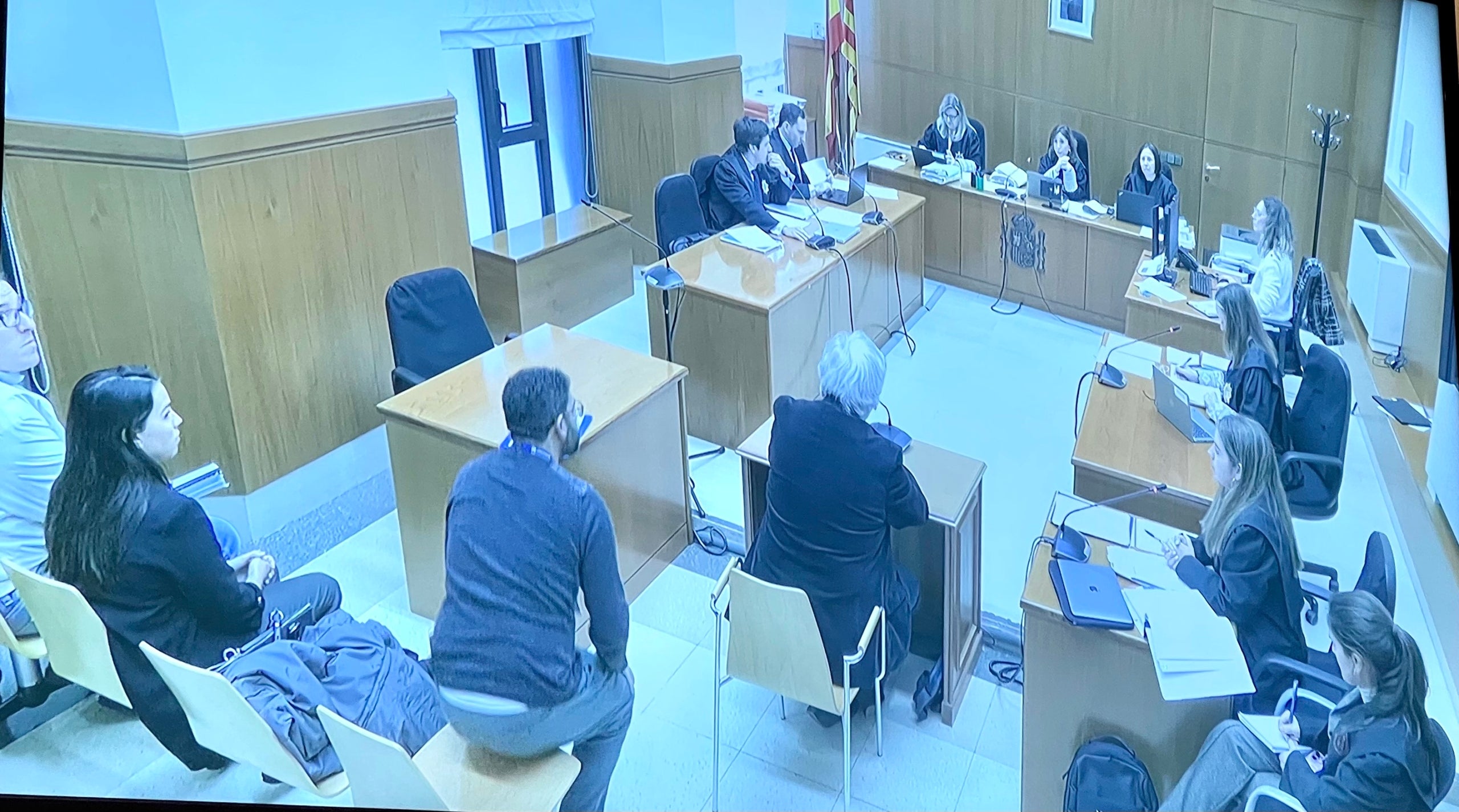 Una imatge de la vista oral a la secció 21 de l'Audiència de Barcelona perquè enraonava en català/QS