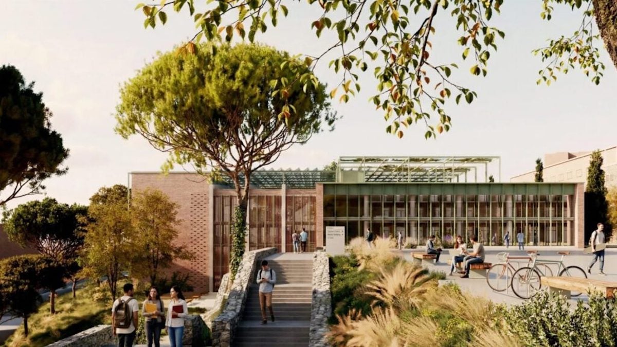 Render del futur edifici de les Llars Mundet renovat com a centre de neurociència / UB