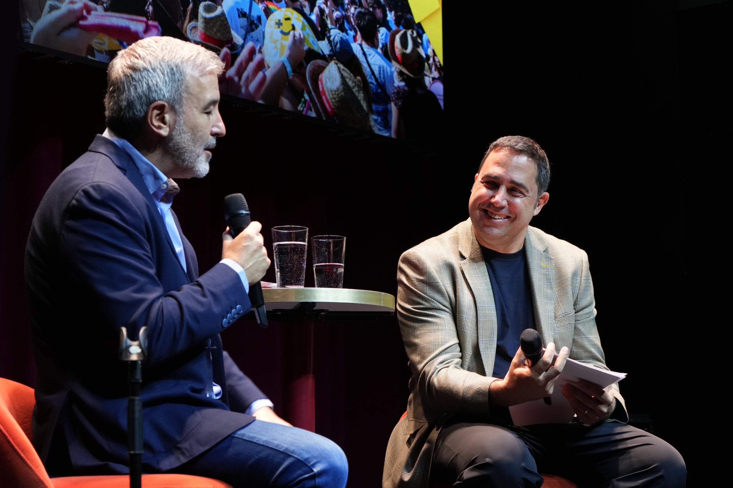 L'alcalde de Barcelona, Jaume Collboni, amb el director de BEM, Jordi Herreruela / ACN