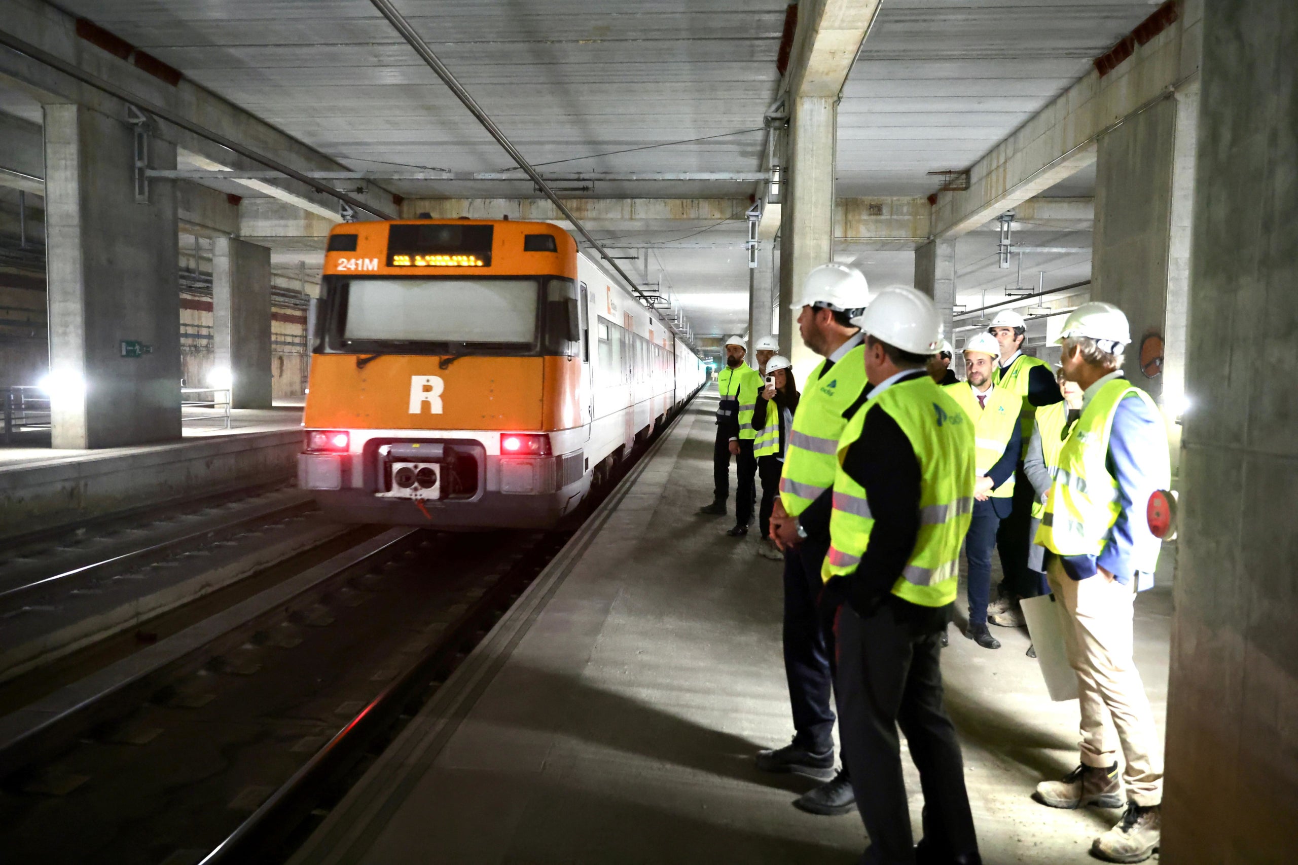 El ministre de Transports, Óscar Puente, visita les obres de l'estació de La Sagrera | Ministeri de Transports