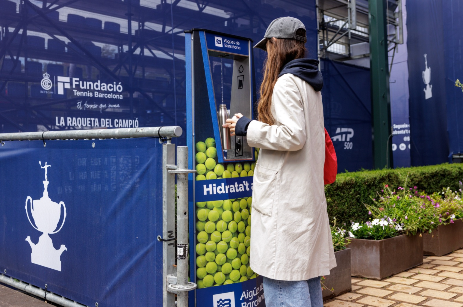 Una de les fonts instal·lades per Veolia al Trofeu Conde de Godó / Cedida