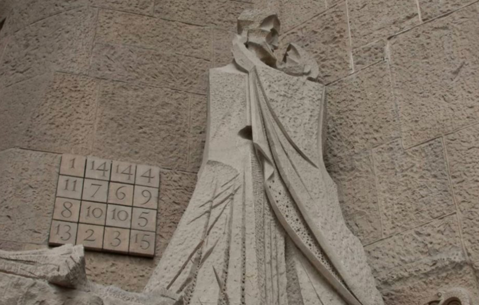 Imatge que es pot veure a la façana de la Passió de la Sagrada Família
