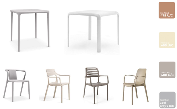 Exemple d'alguns dels colors que podran utilitzar els restauradors de la Rambla per a les estovalles de les seves terrasses / Ajuntament de Barcelona