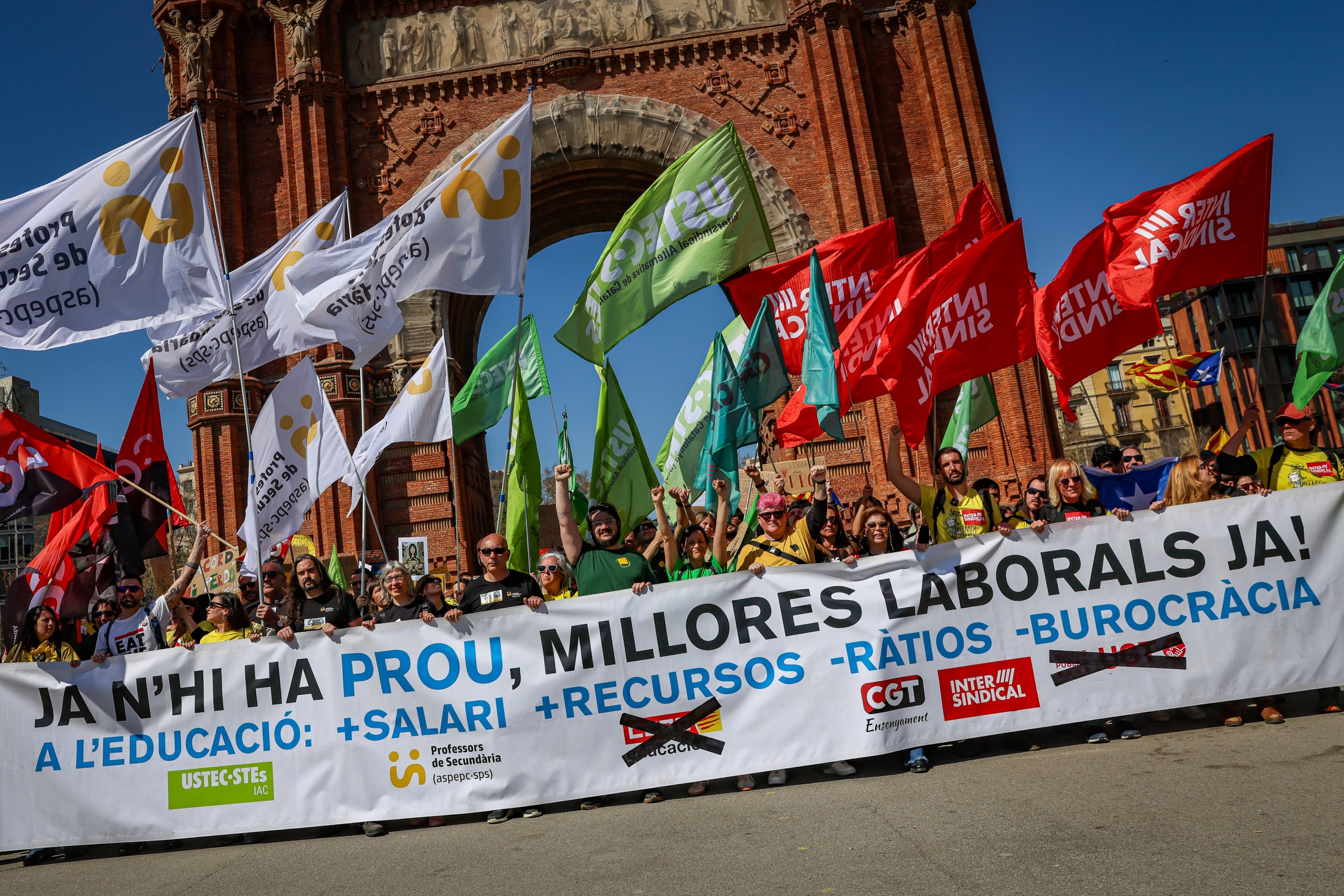 Manifestació del sector educatiu a Arc de Triomf / ACN-Jordi Borràs