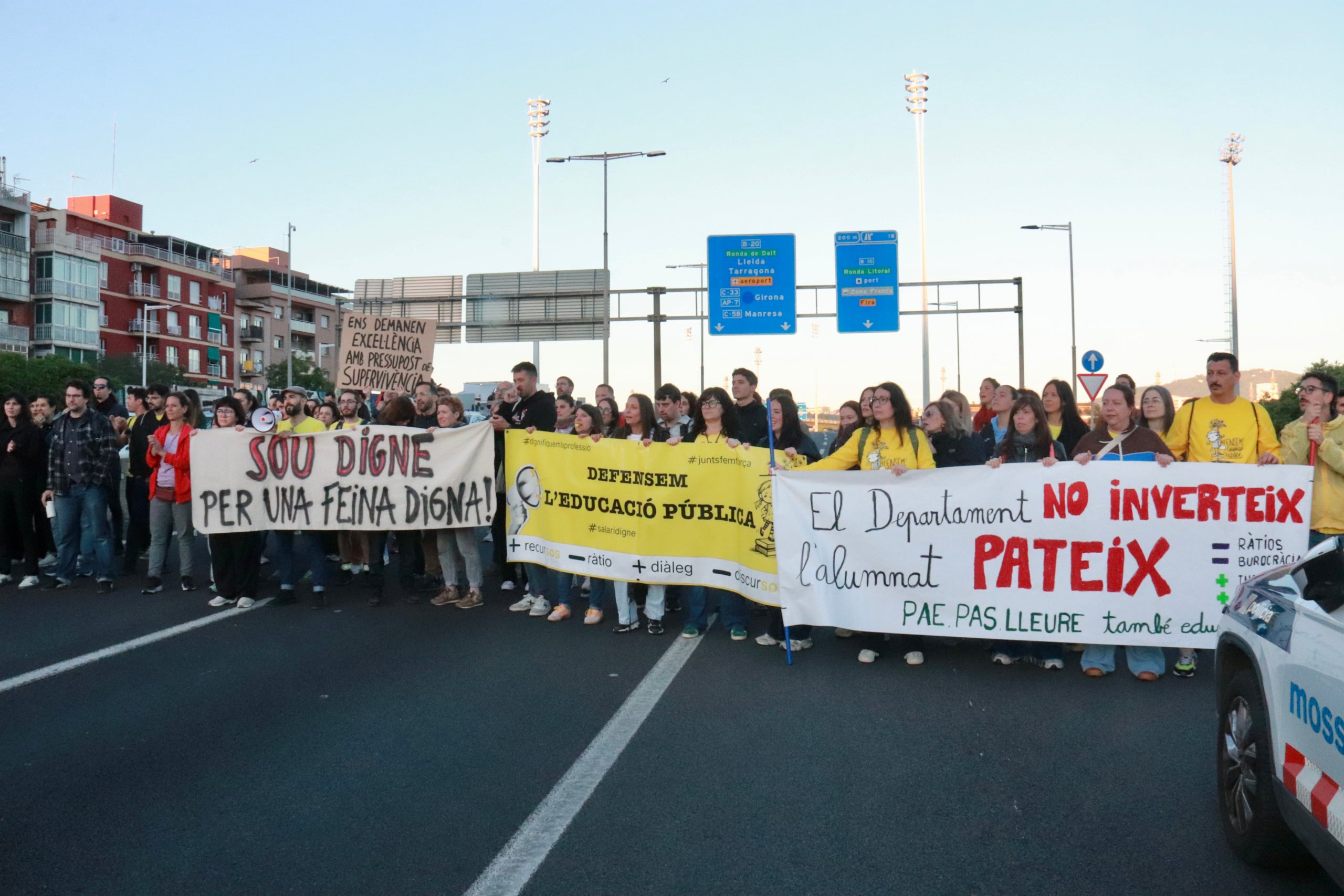 La protesta de mestres, aquest dimarts, 12 de maig ACN/ Gemma Sánchez