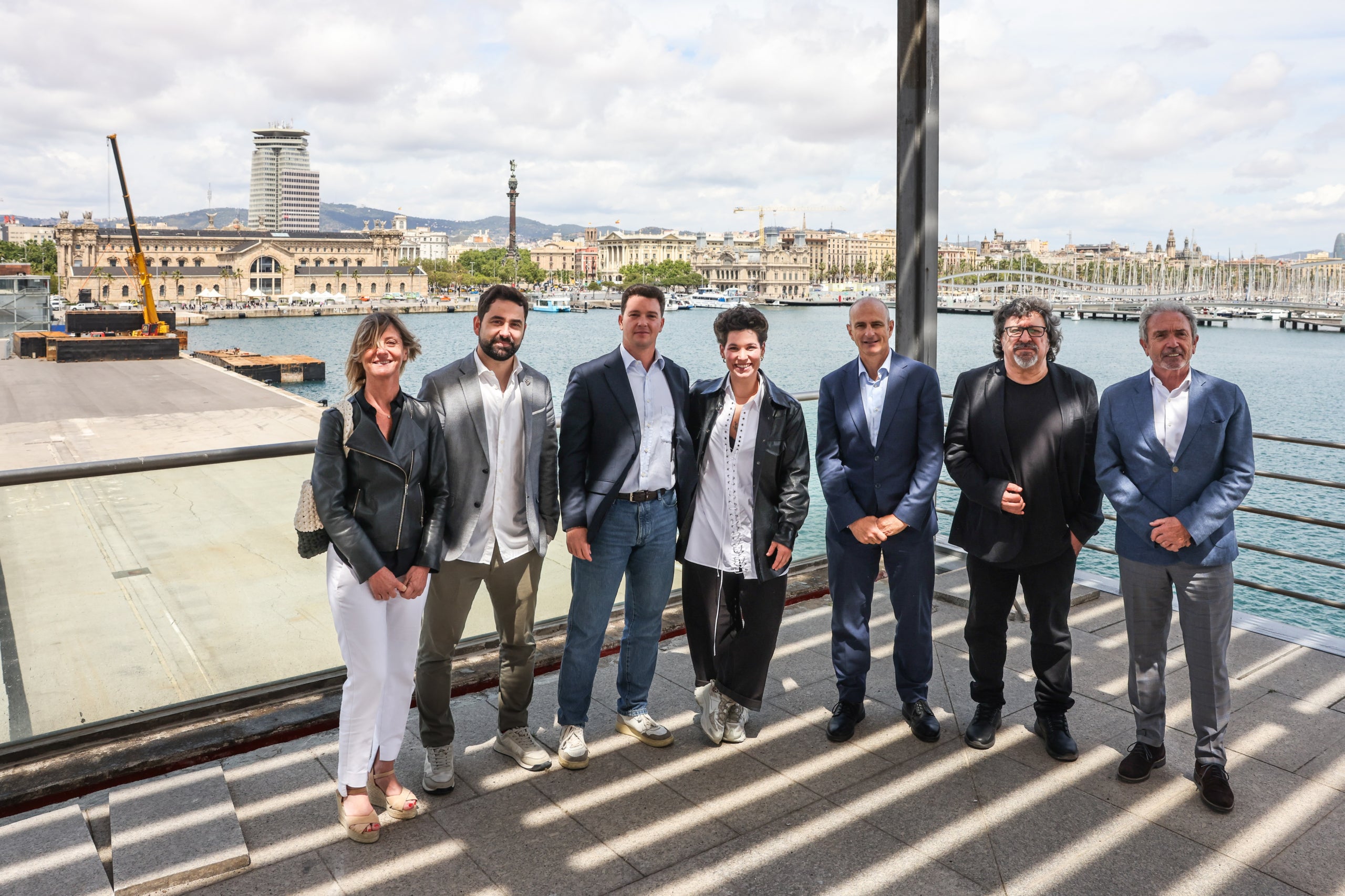 Representants del Port de Barcelona i de l’organització del festival Blaumarí Port Vell