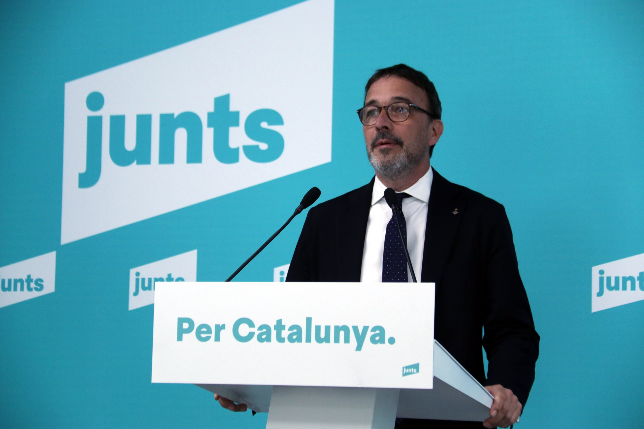El portaveu de Junts, Josep Rius, en roda de premsa / ACN