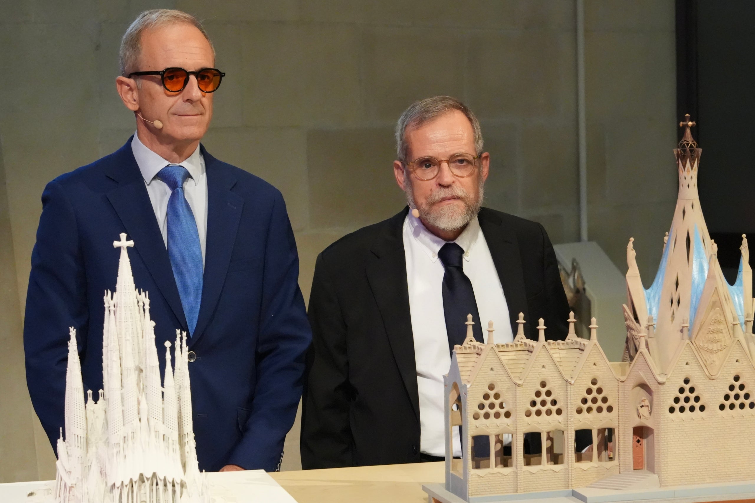 El director general de la Junta Constructora de la Sagrada Família, Xavier Martínez, i l’arquitecte director, Jordi Faulí / ACN