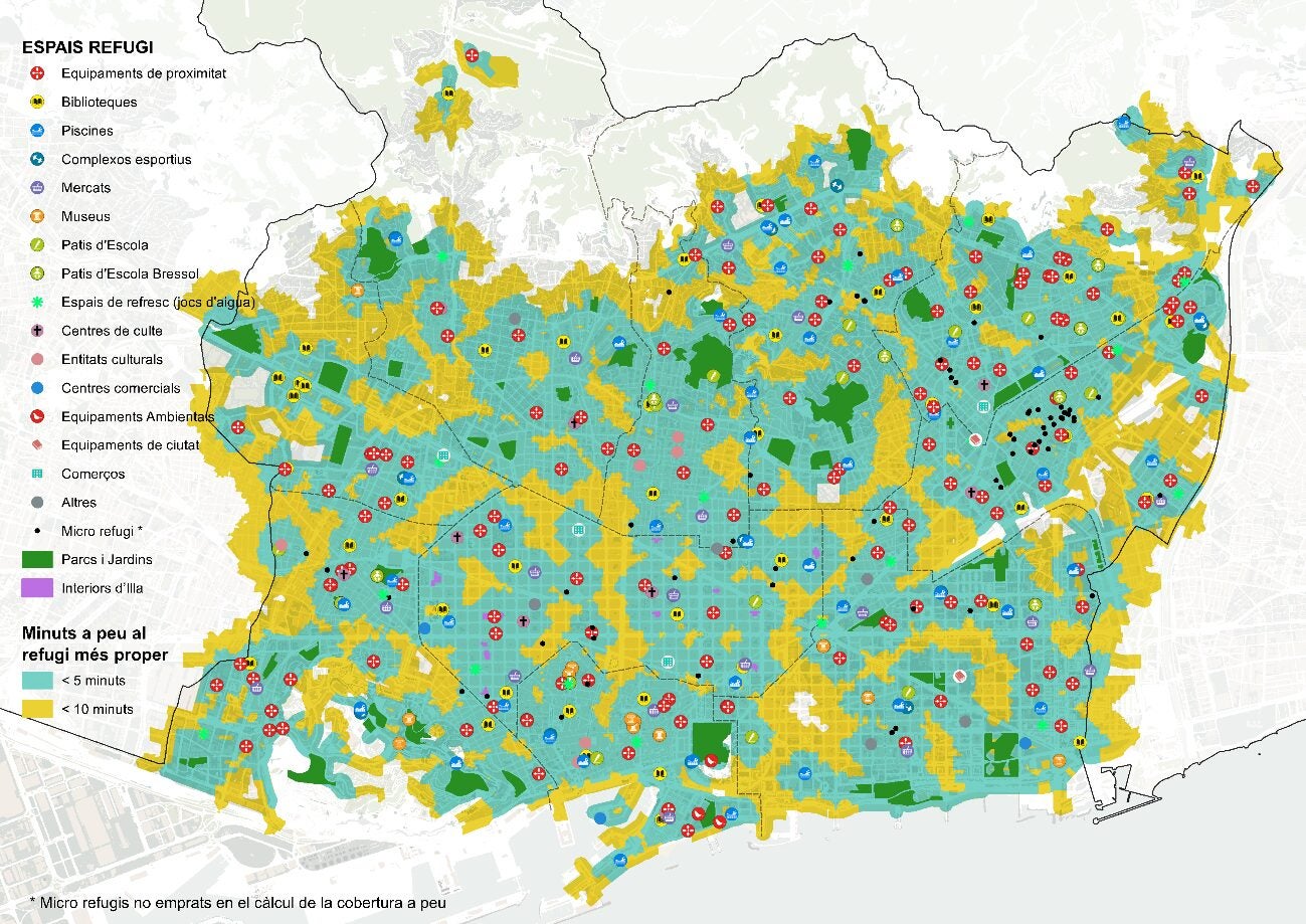 Els refugis climàtics de Barcelona | Ajuntament de Barcelona