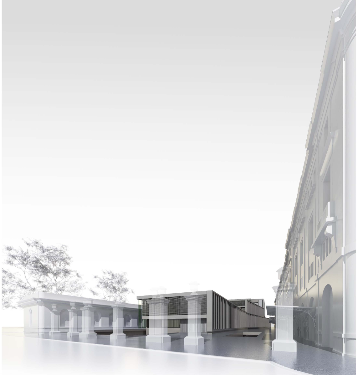 Renders del projecte de la nova Biblioteca Pública de l’Estat a l'estació de França projectat pel despatx Nitidus Arquitectes / Nitidus Arquitectes