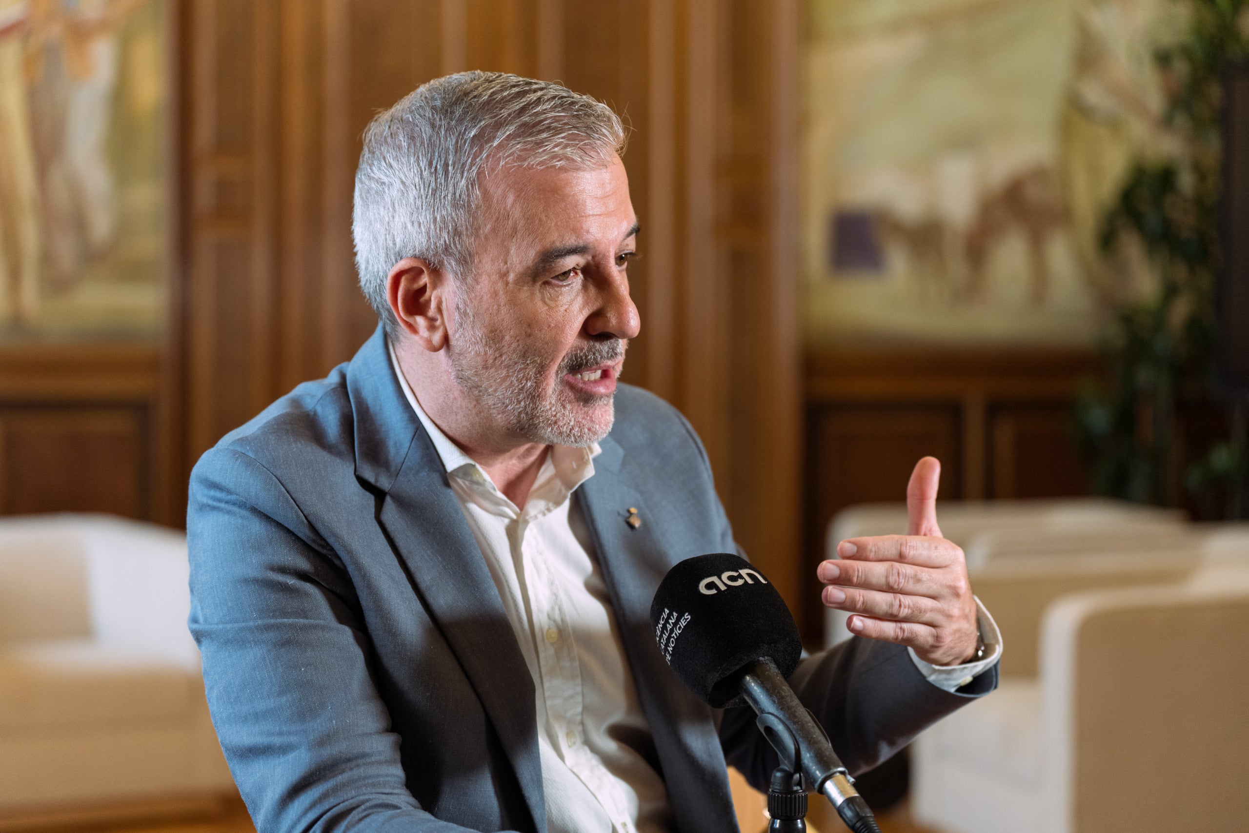 Collboni durant una entrevista a l'ACN | Marc Font (ACN)