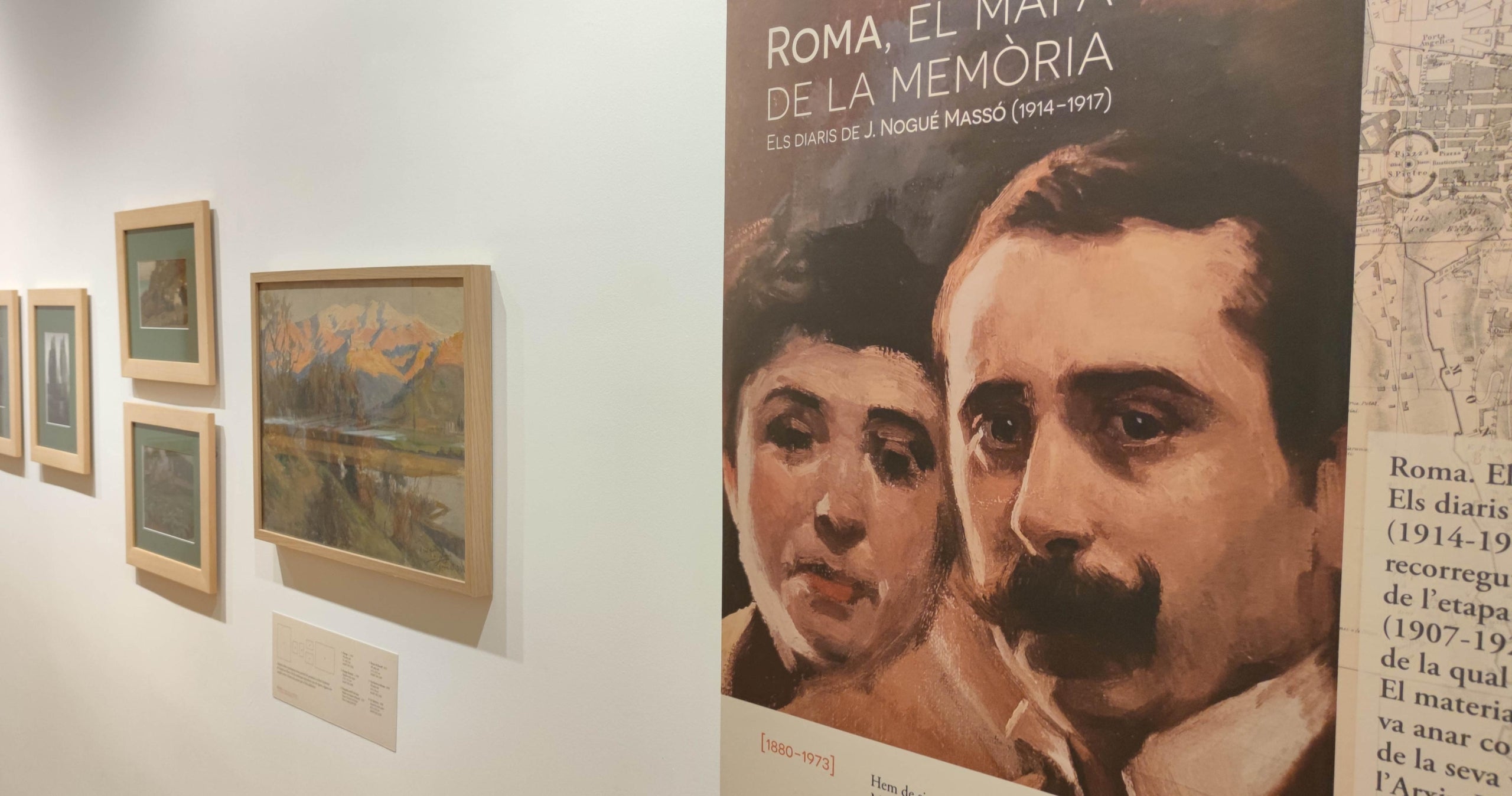Imatge de la mostra 'Roma, el mapa de la memòria: els diaris de J. Nogué Massó (1914-1917)', en la qual va participar l’historiador Joan Sendra Mestre / Museu d’Art Modern de Tarragona (MAMT), 