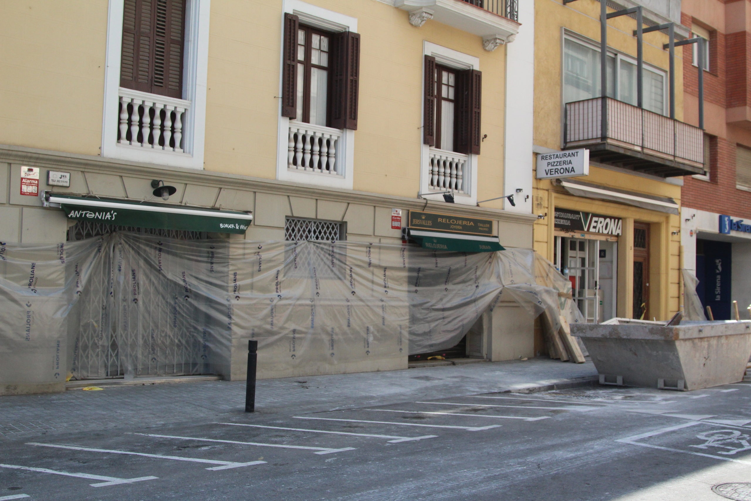 Una de les finques que han hagut de ser desallotjades per l'esvoranc a Sant Gervasi - la Bonanova / A.R.