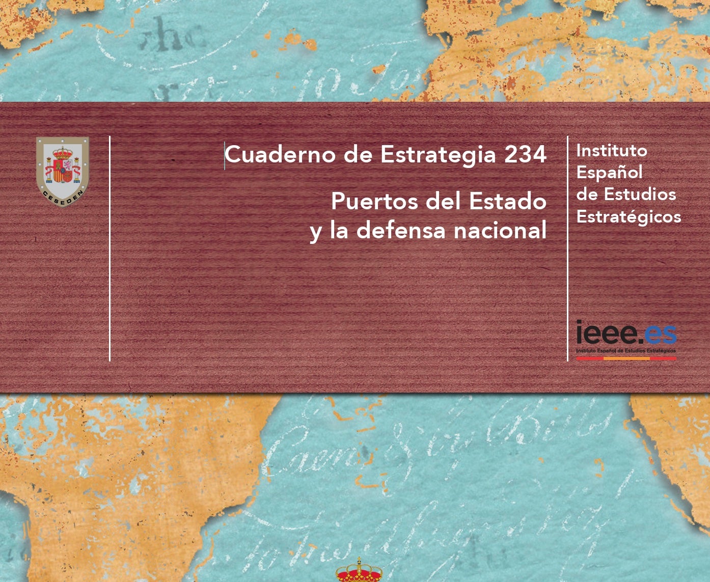 Portada del document del CESEDEN i el ministeri de Defensa sobre el riscos geoestratègics dels ports